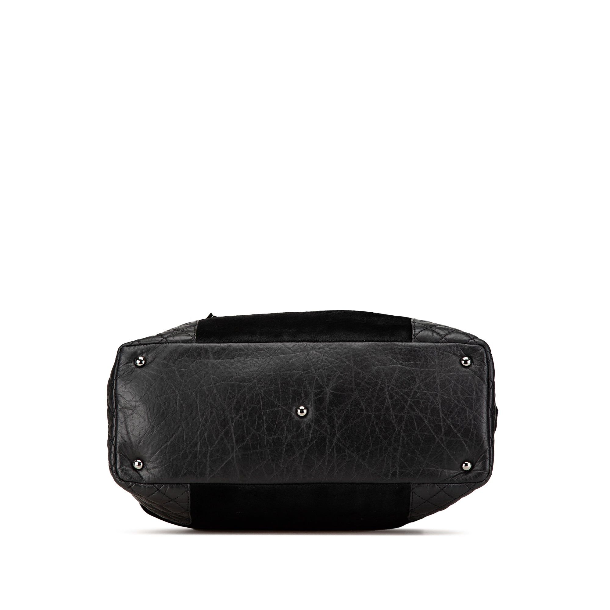 Chanel Chanel Pony Hair and Quilted Aged Calfskin Drawstring Tote Black Size ONE SIZE - 3 Thumbnail