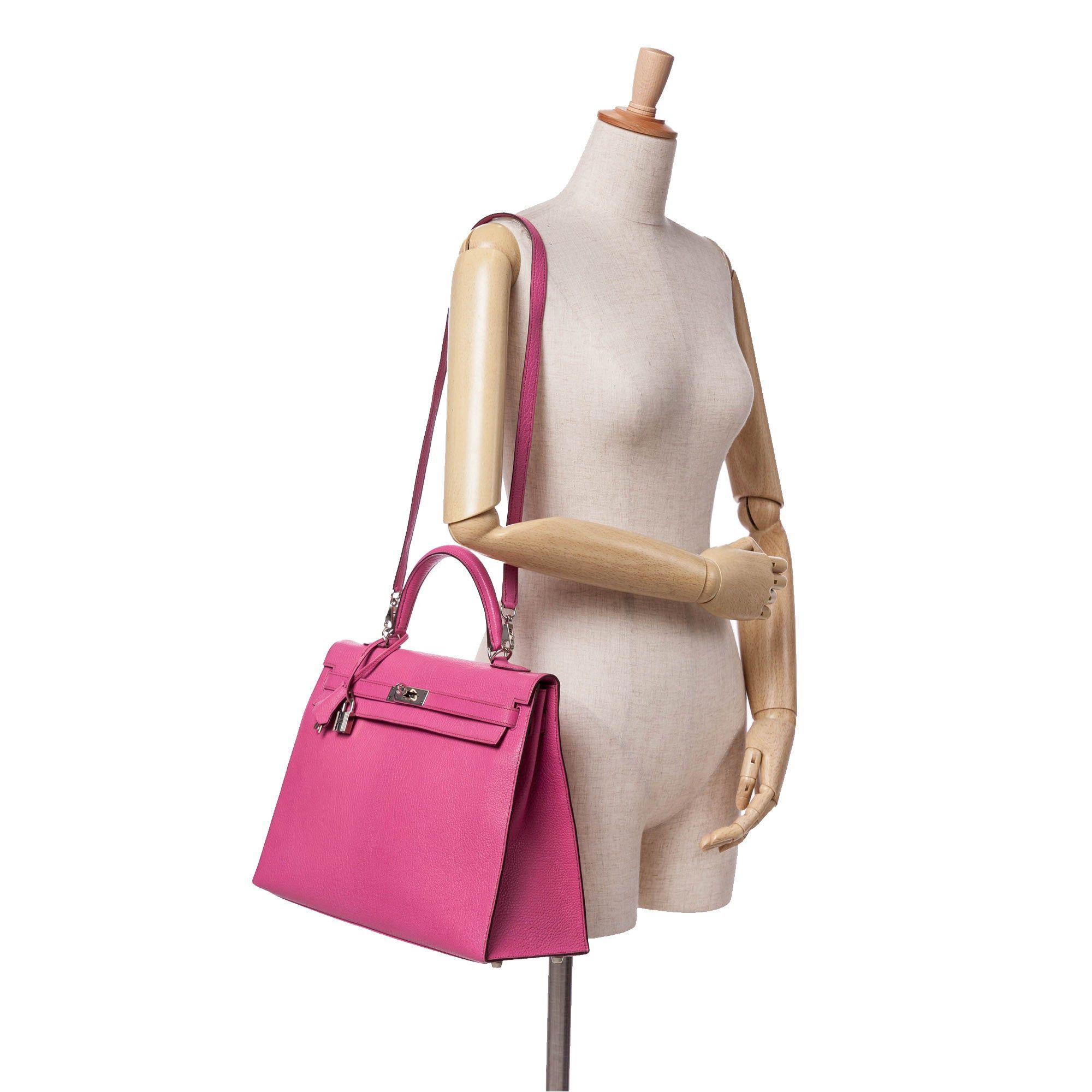 Hermes Hermès Chevre Mysore Kelly II Sellier 32 Pink Size ONE SIZE - 9 Thumbnail