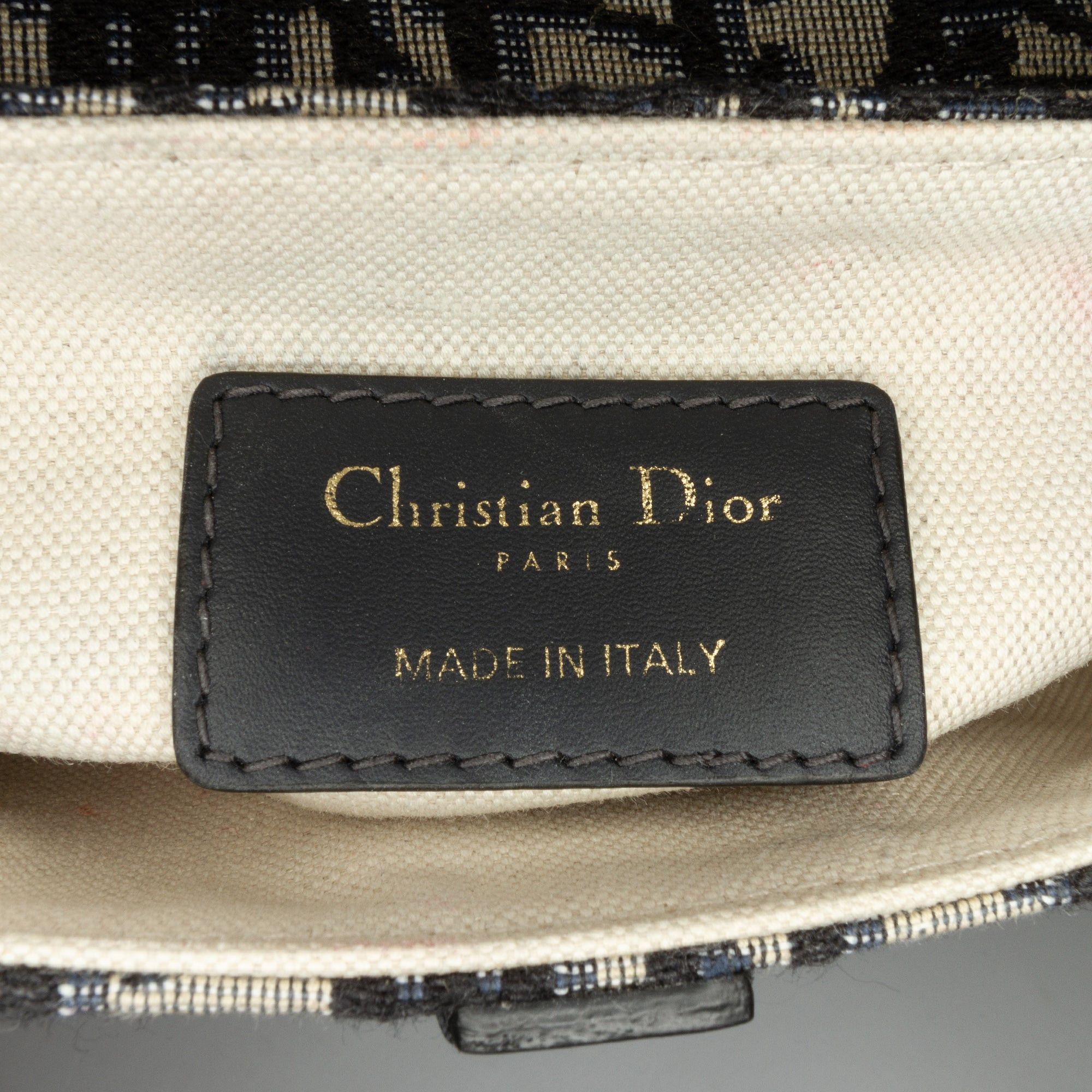 Dior Dior Mini Oblique Canvas Saddle Bag Blue Size ONE SIZE - 7 Thumbnail