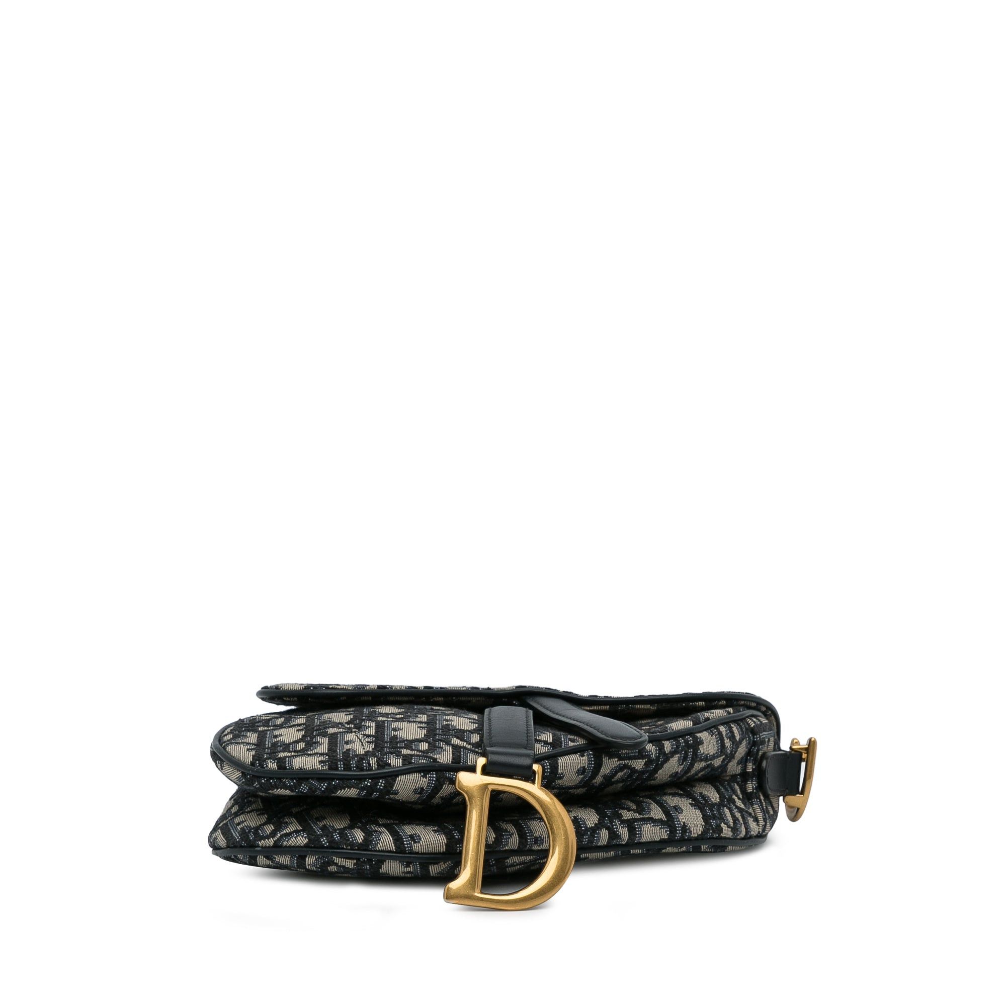 Dior Dior Mini Oblique Canvas Saddle Bag Blue Size ONE SIZE - 5 Thumbnail
