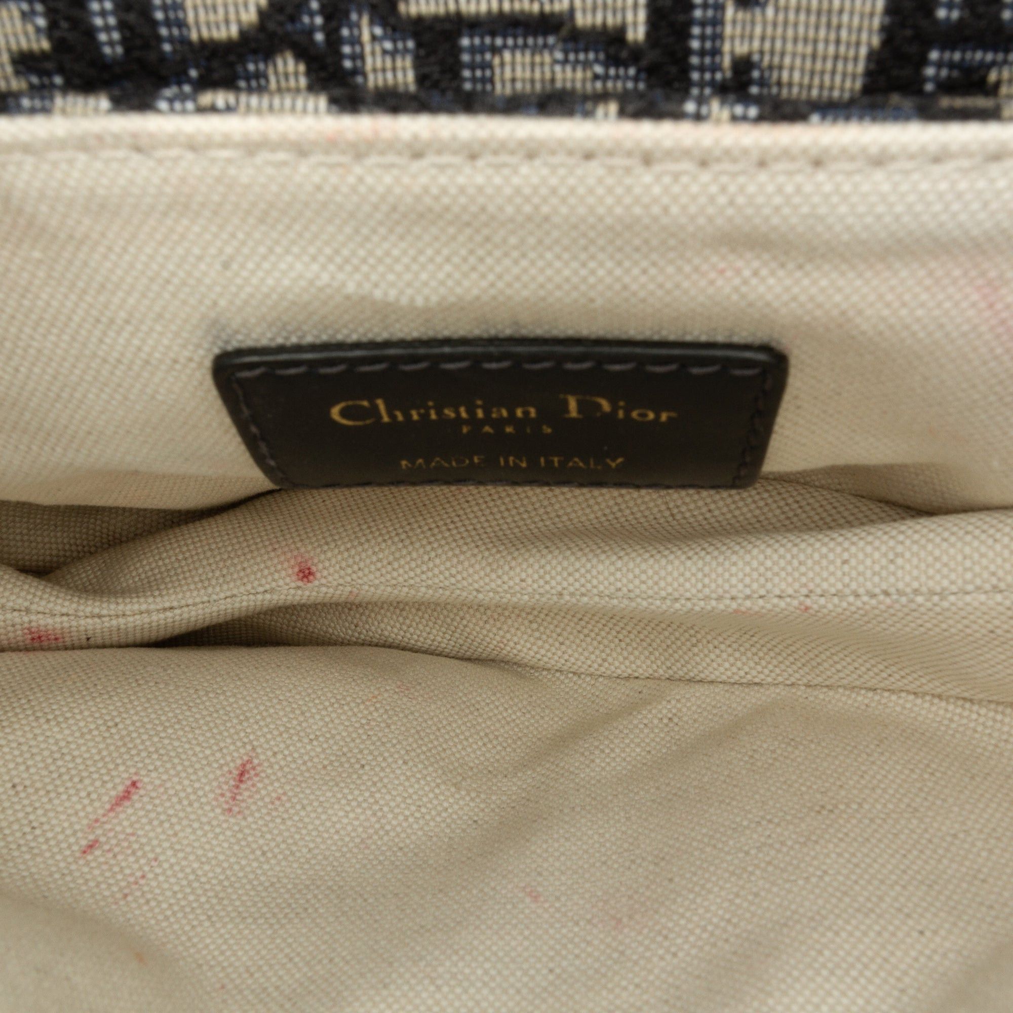 Dior Dior Mini Oblique Canvas Saddle Bag Blue Size ONE SIZE - 6 Thumbnail