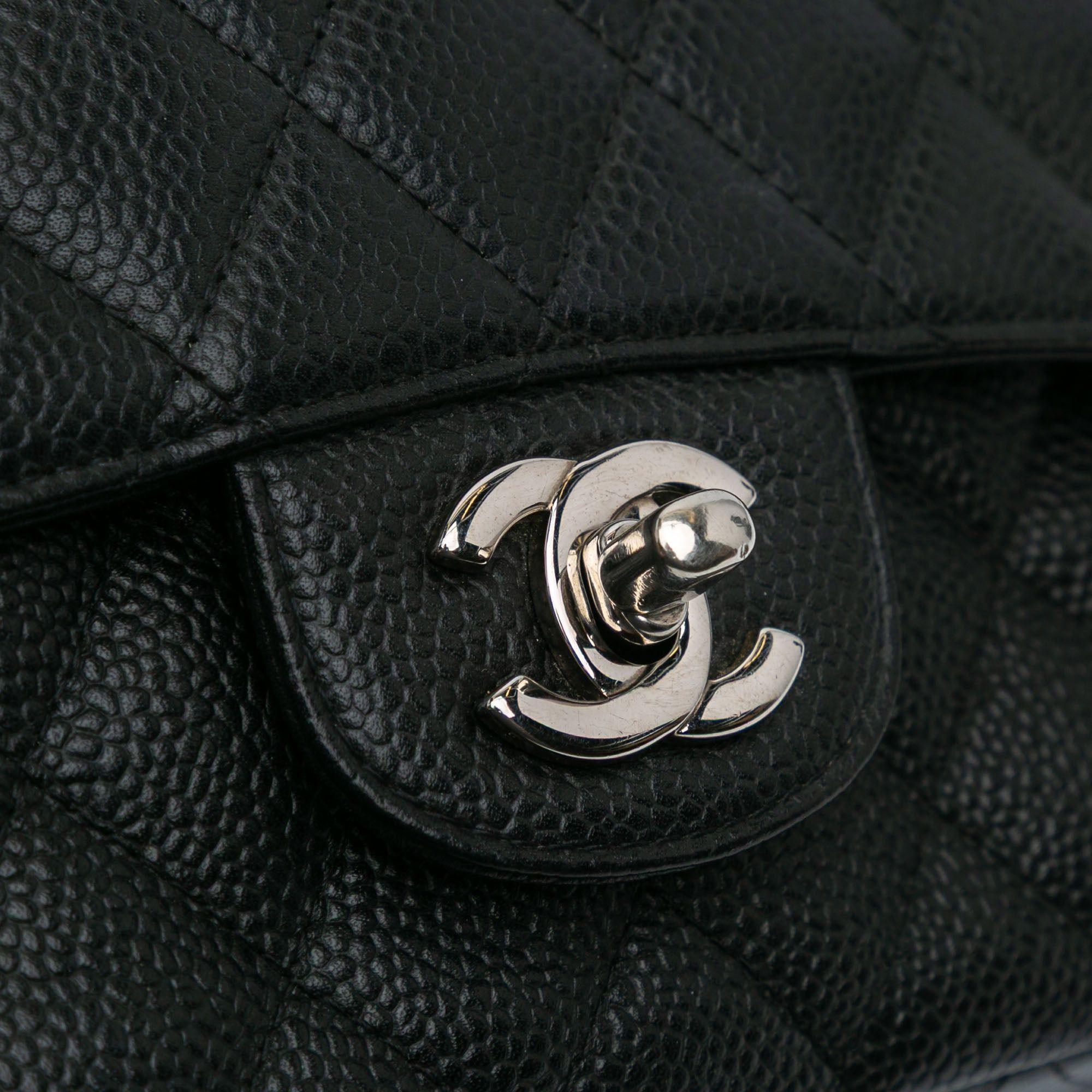 Chanel Chanel Medium Classic Caviar Double Flap Black Size ONE SIZE - 8 Thumbnail