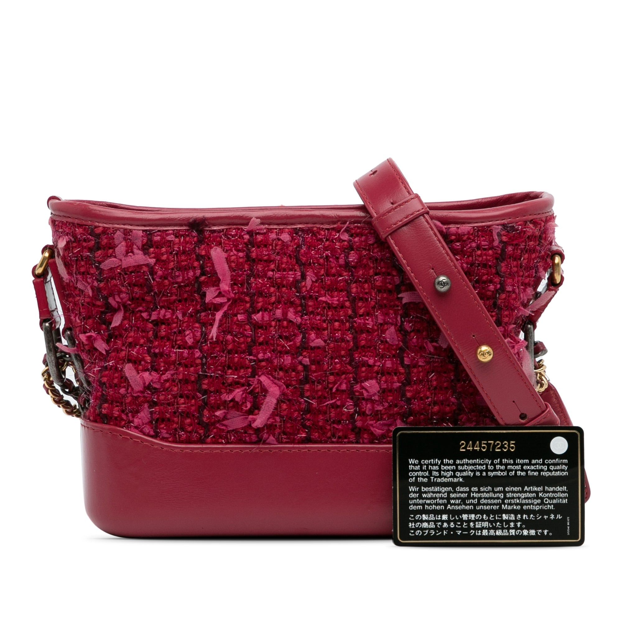 Chanel Chanel Small Tweed Gabrielle Crossbody Red Size ONE SIZE - 11 Thumbnail