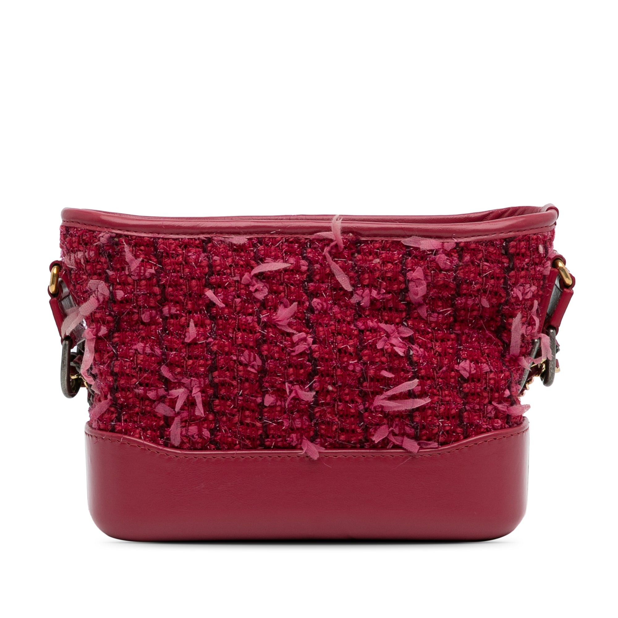 Chanel Chanel Small Tweed Gabrielle Crossbody Red Size ONE SIZE - 3 Thumbnail