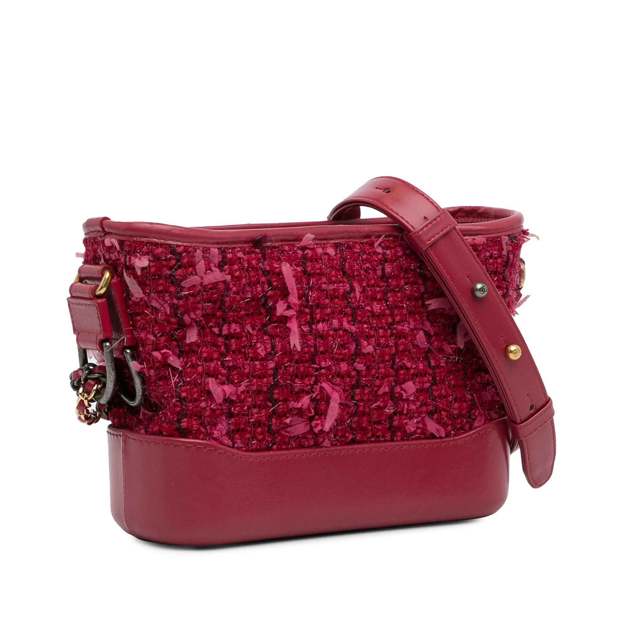 Chanel Chanel Small Tweed Gabrielle Crossbody Red Size ONE SIZE - 2 Thumbnail