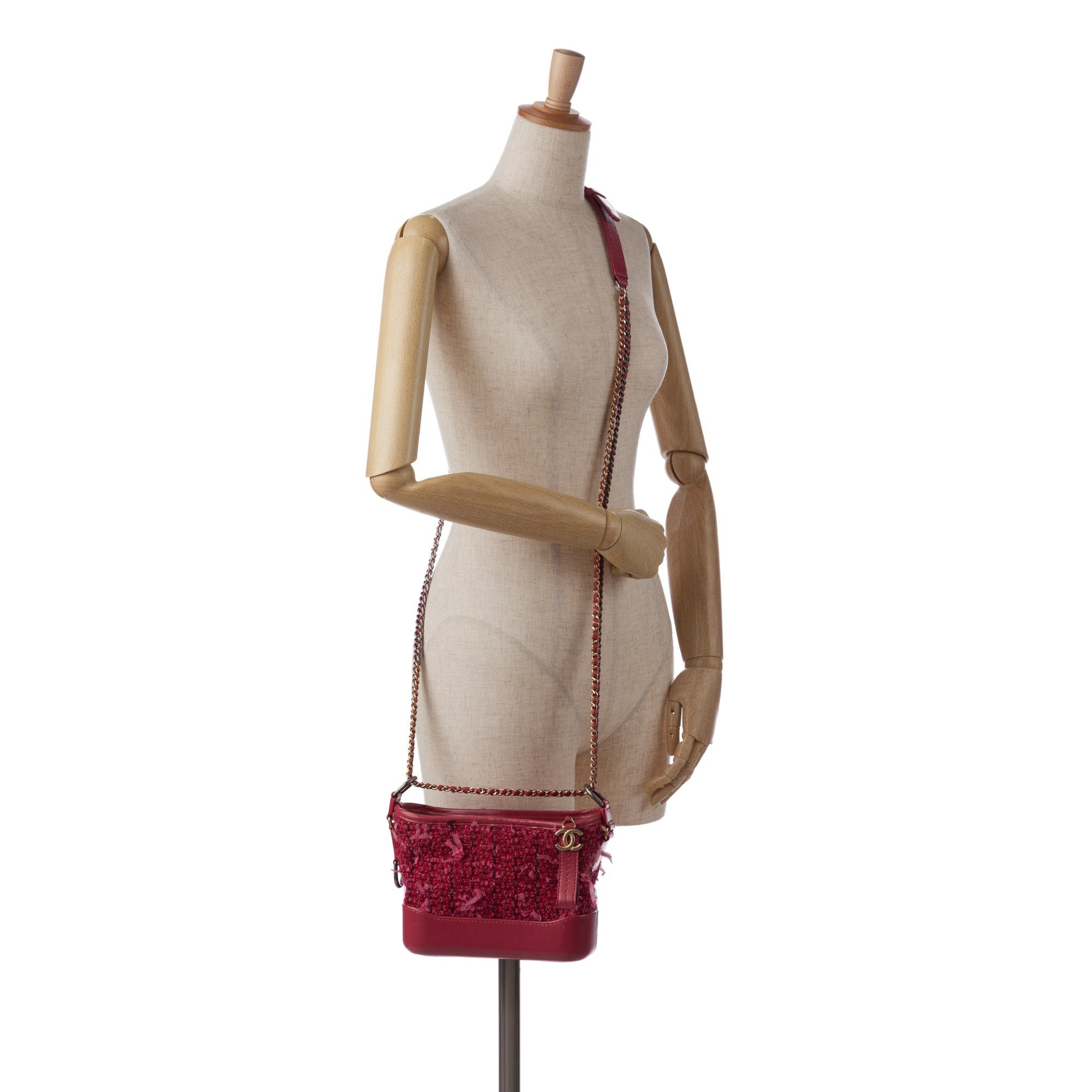 Chanel Chanel Small Tweed Gabrielle Crossbody Red Size ONE SIZE - 10 Thumbnail