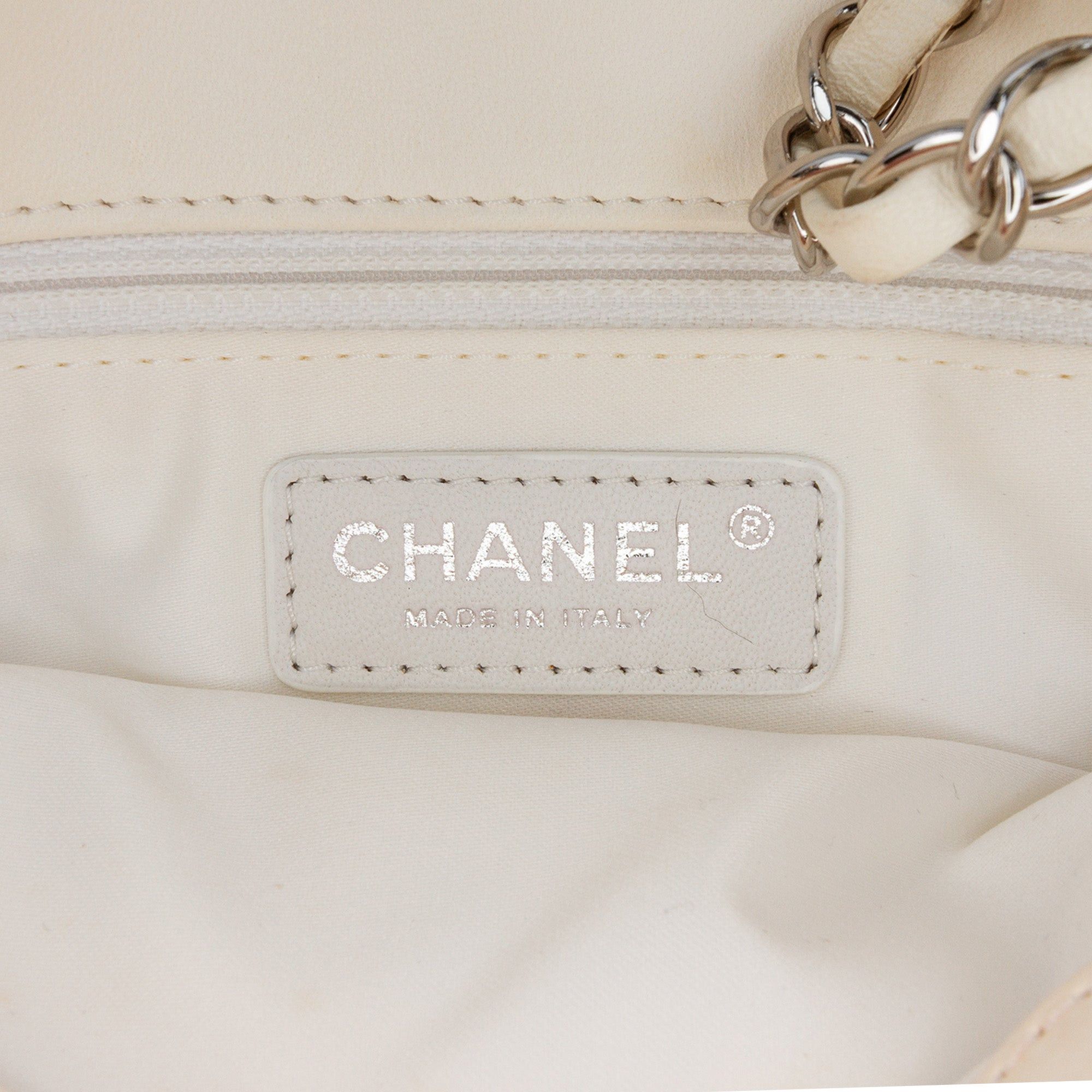Chanel Chanel Medium Quilted Lambskin 3 Accordion Flap White Size ONE SIZE - 5 Thumbnail