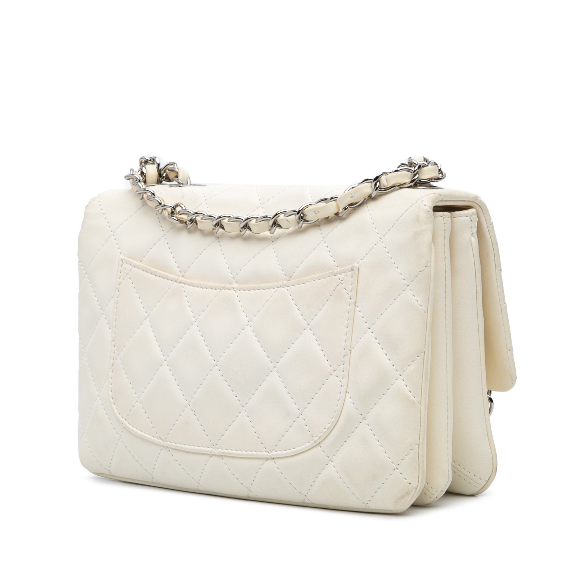 Chanel Chanel Medium Quilted Lambskin 3 Accordion Flap White Size ONE SIZE - 2 Thumbnail