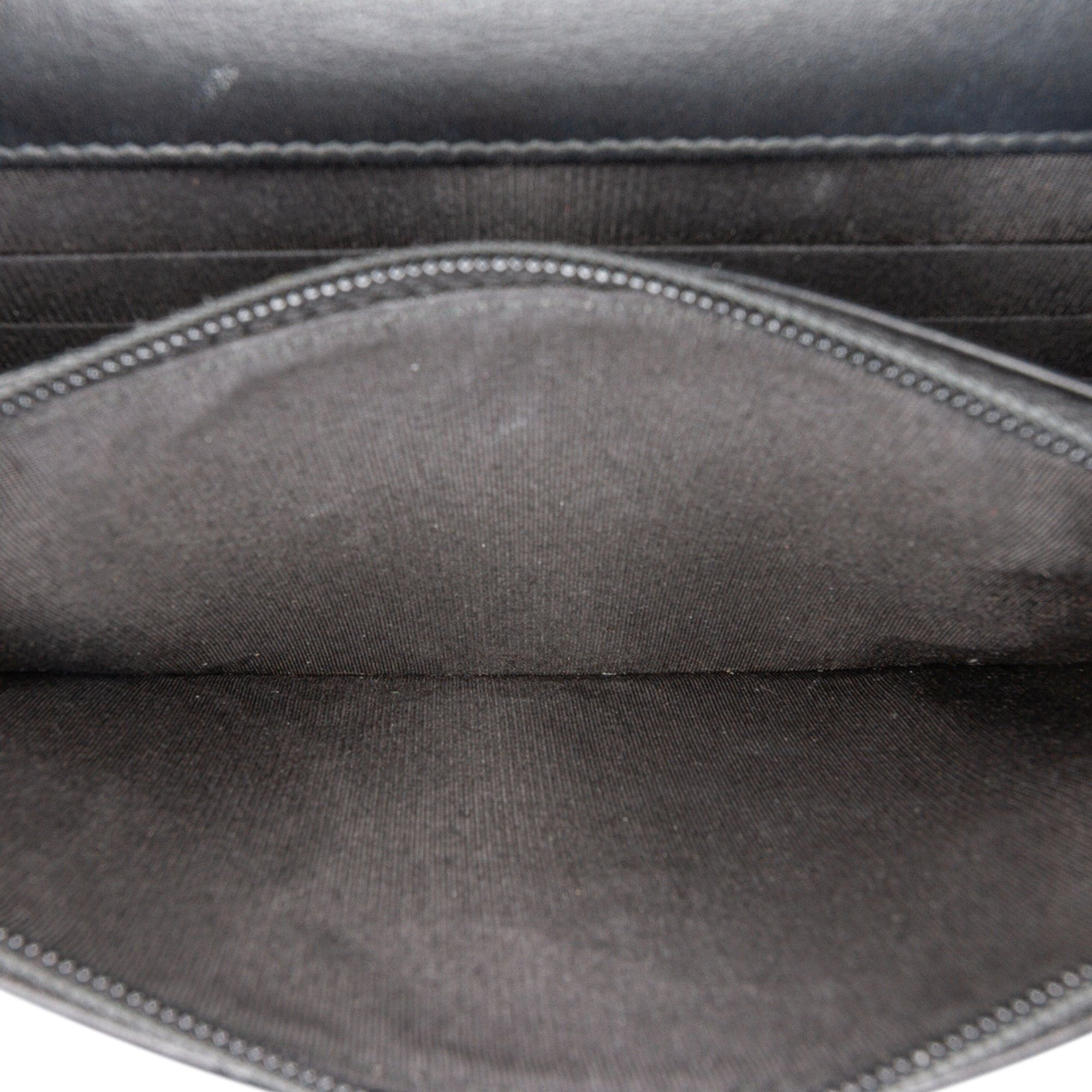 Chanel Chanel Quilted Crackled Patent Calfskin Pearl Wallet On Chain Black Size ONE SIZE - 5 Thumbnail