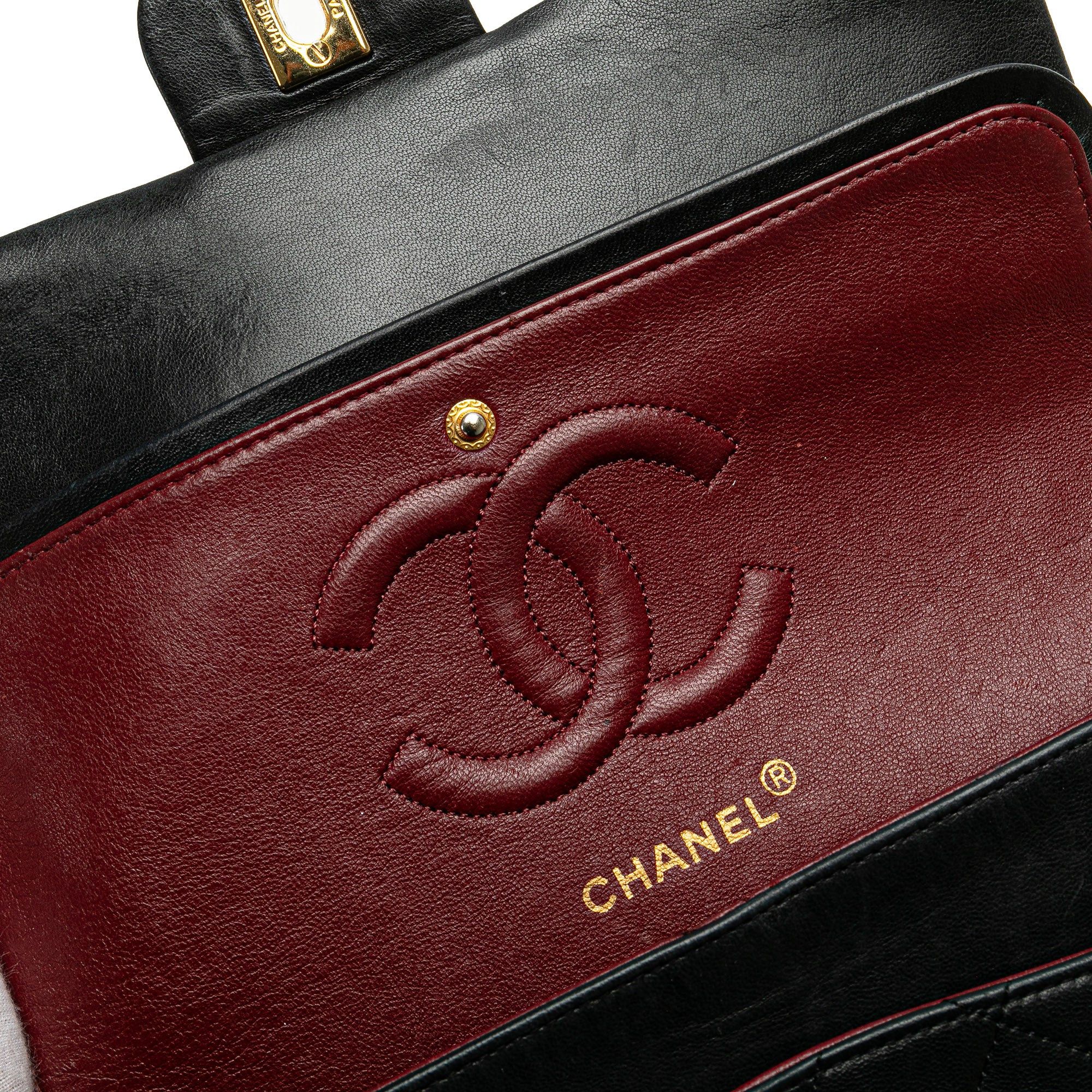 Chanel Chanel Medium Classic Lambskin Double Flap Black Size ONE SIZE - 14 Thumbnail