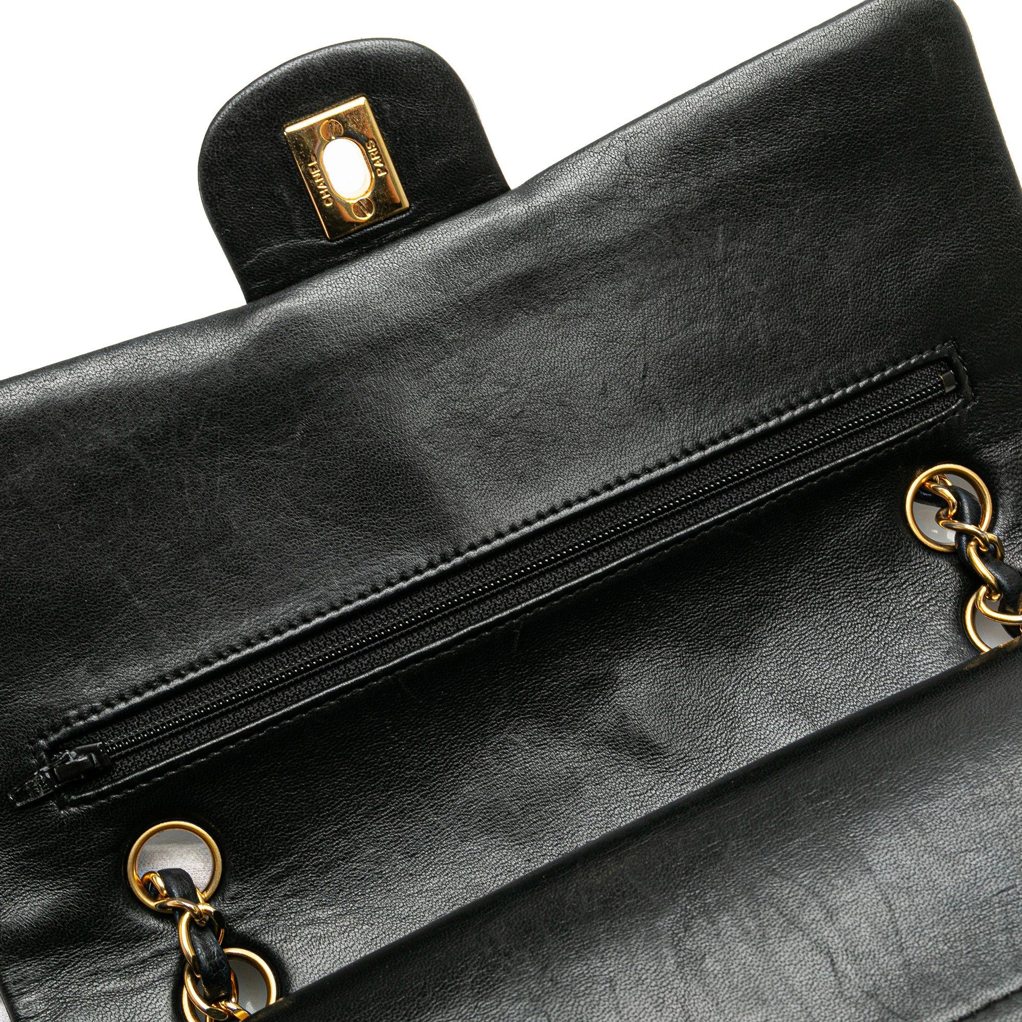 Chanel Chanel Medium Classic Lambskin Double Flap Black Size ONE SIZE - 13 Thumbnail