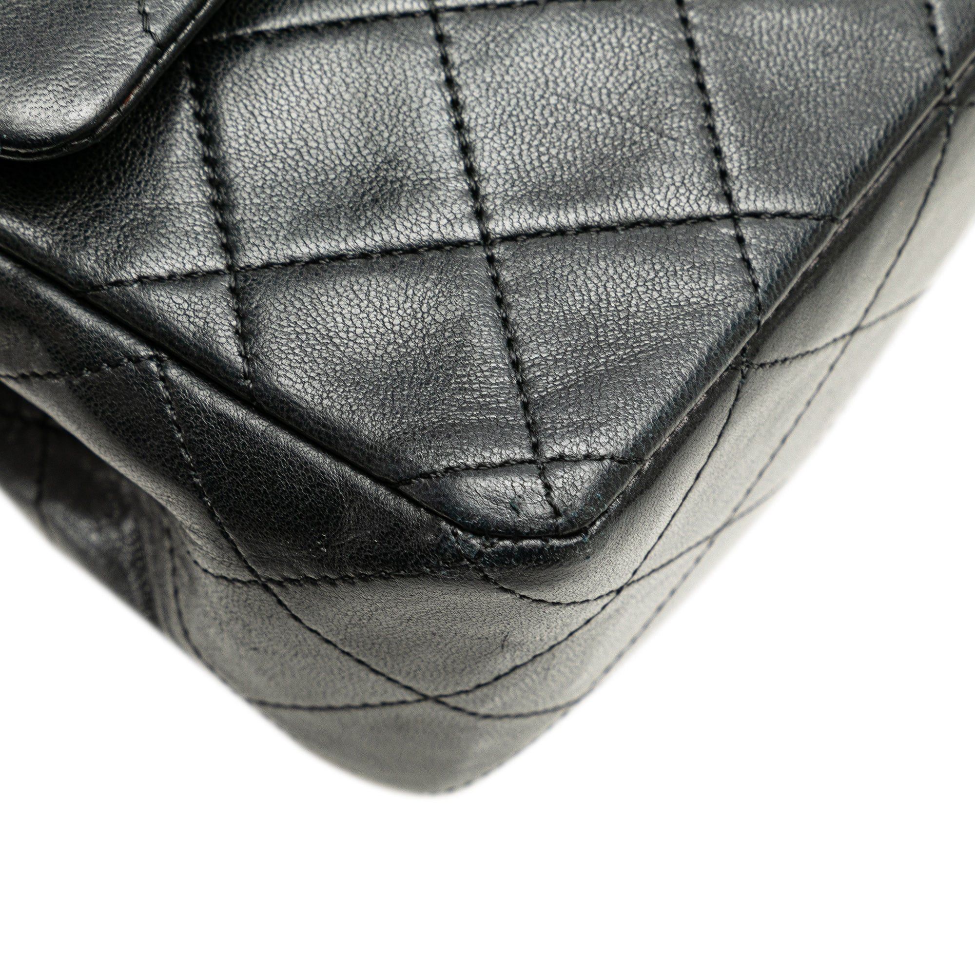 Chanel Chanel Medium Classic Lambskin Double Flap Black Size ONE SIZE - 8 Thumbnail