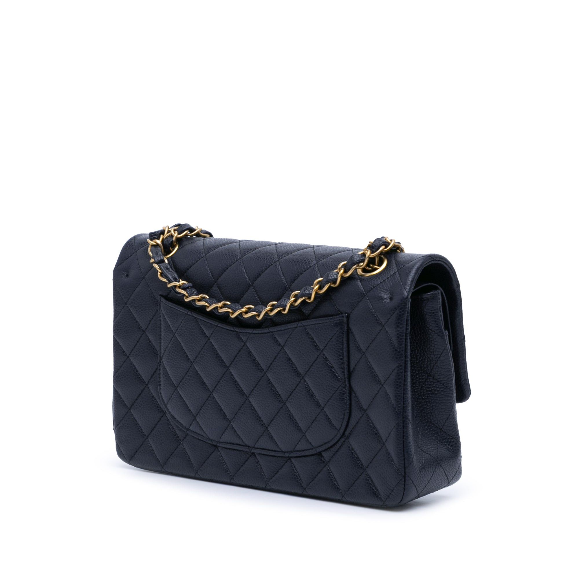 Chanel Chanel Medium Classic Caviar Double Flap Blue Size ONE SIZE - 2 Thumbnail