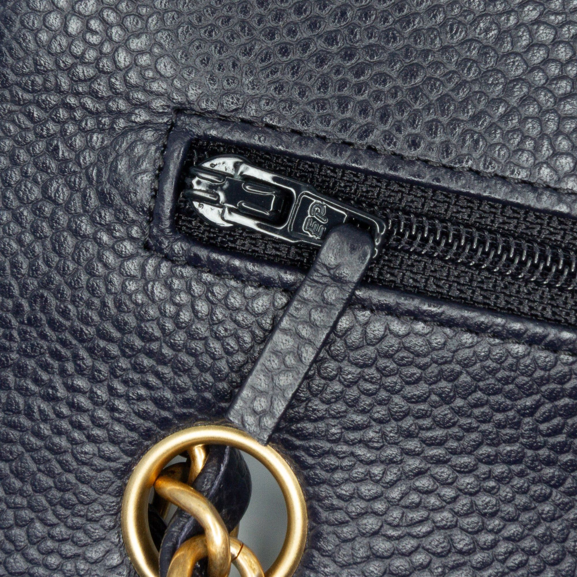 Chanel Chanel Medium Classic Caviar Double Flap Blue Size ONE SIZE - 9 Thumbnail