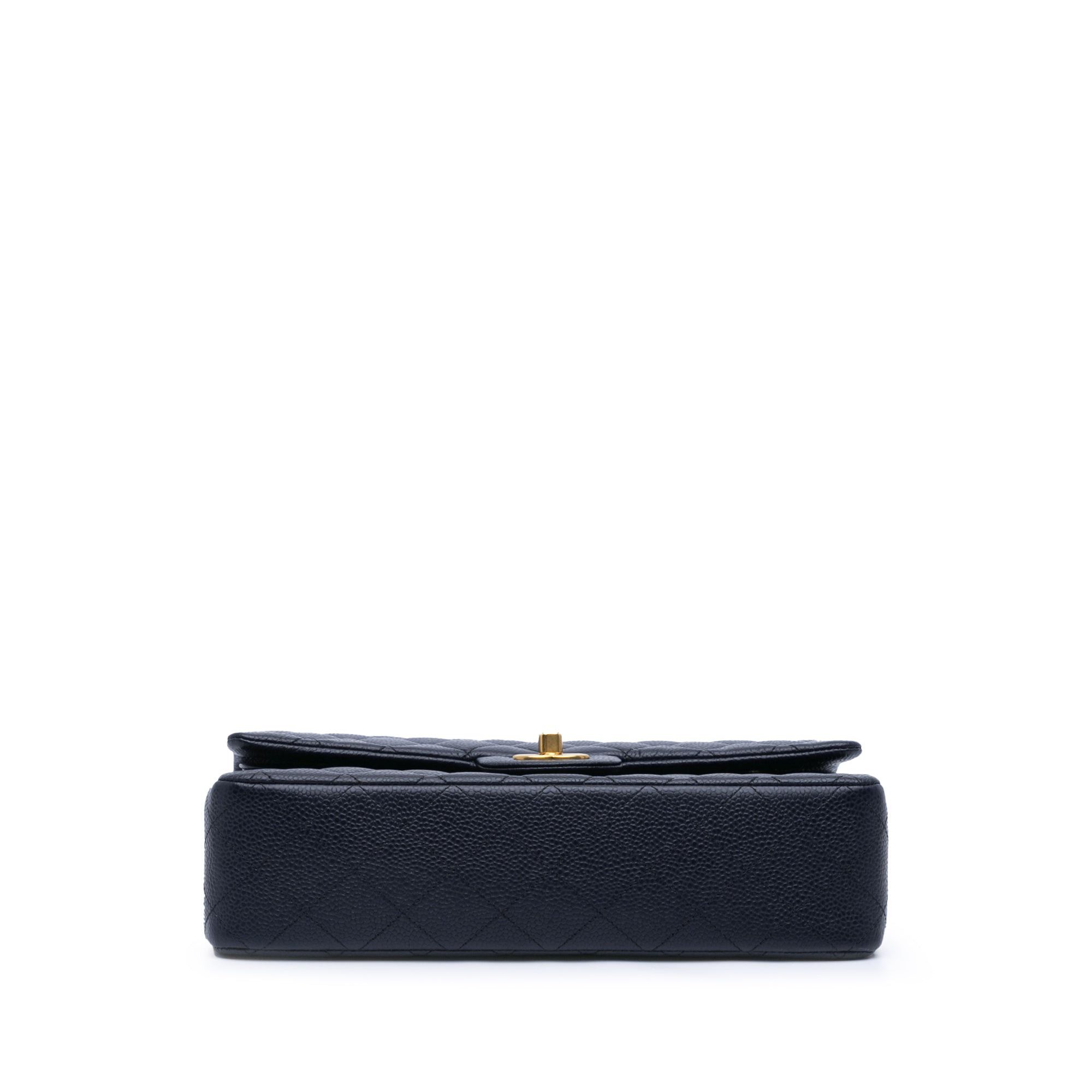 Chanel Chanel Medium Classic Caviar Double Flap Blue Size ONE SIZE - 3 Thumbnail