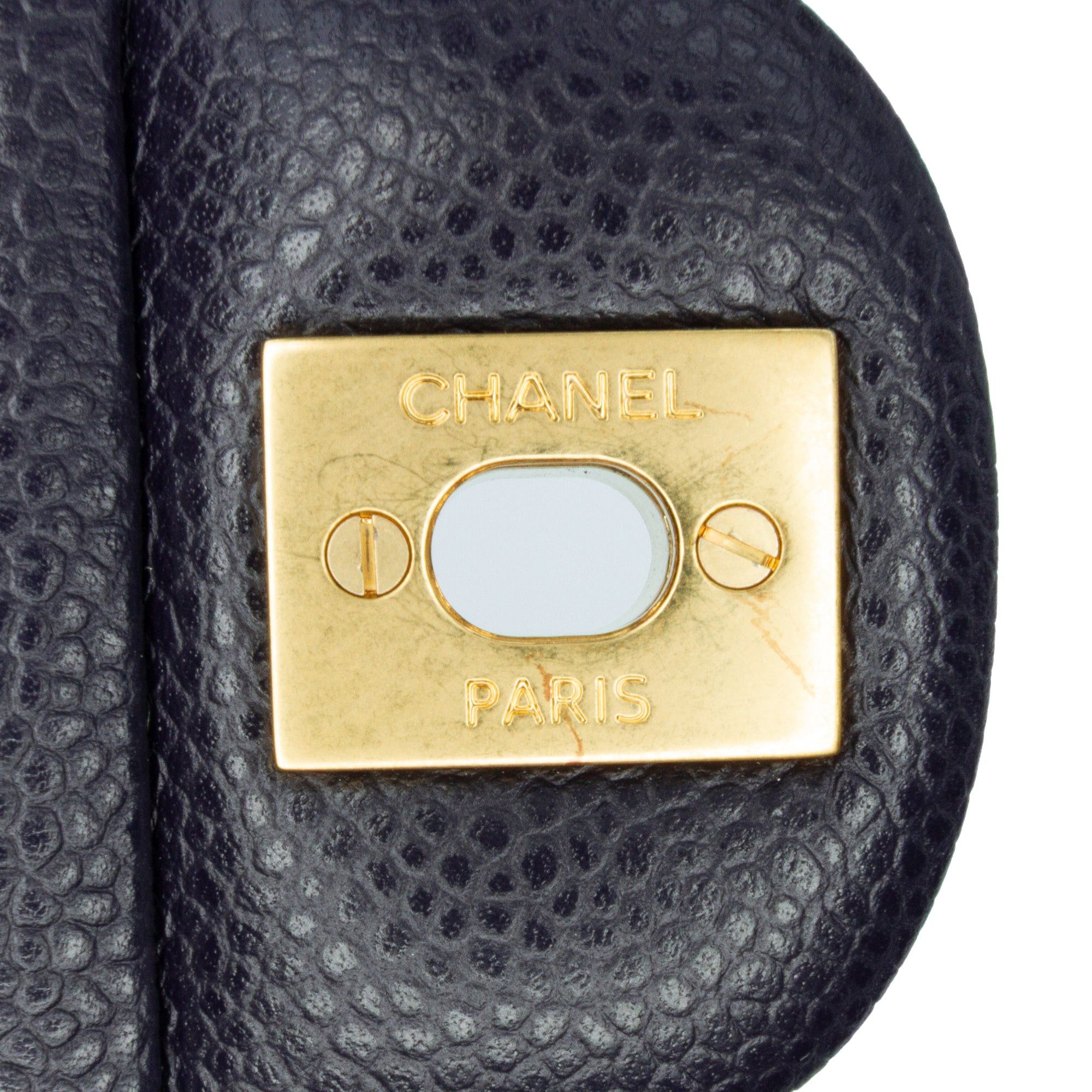 Chanel Chanel Medium Classic Caviar Double Flap Blue Size ONE SIZE - 7 Thumbnail