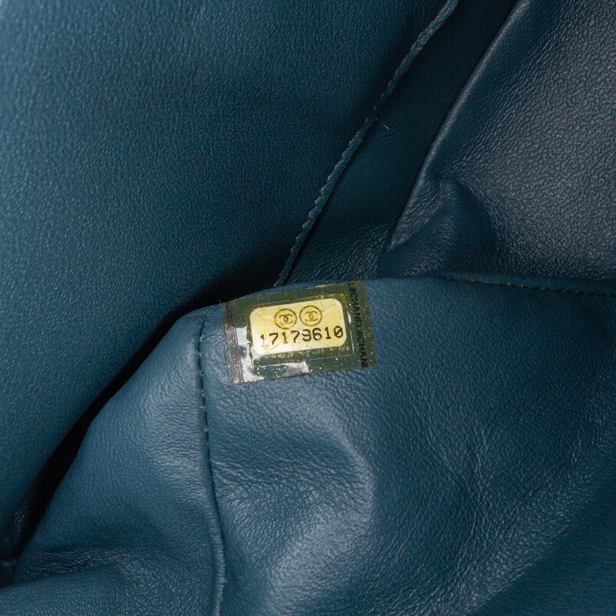 Chanel Chanel Medium Classic Lambskin Double Flap Blue Size ONE SIZE - 6 Thumbnail