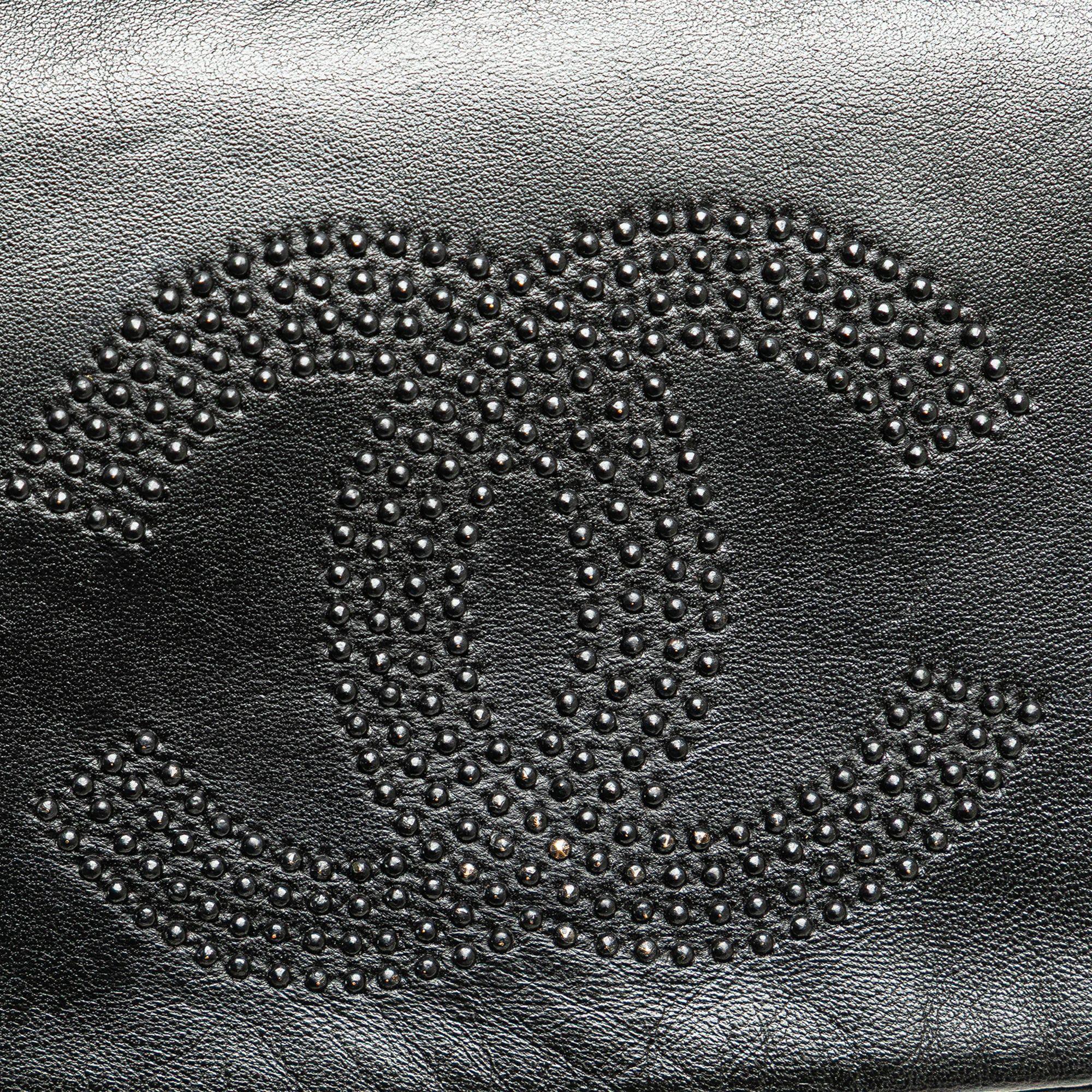 Chanel Chanel CC Studded Lambskin East West Flap Black Size ONE SIZE - 9 Thumbnail