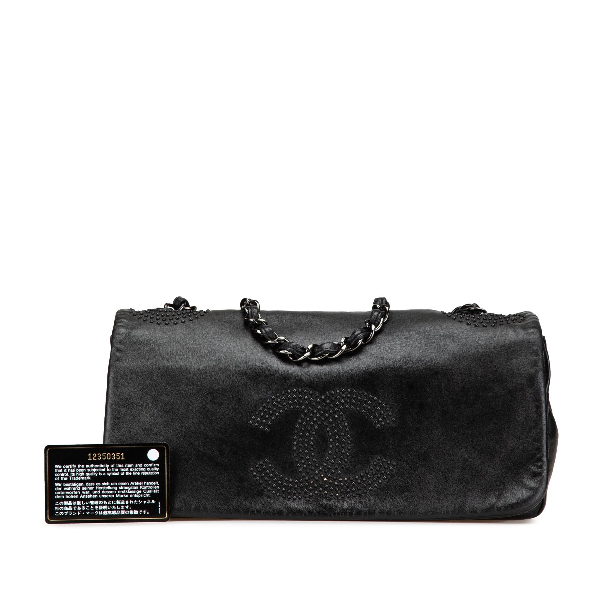 Chanel Chanel CC Studded Lambskin East West Flap Black Size ONE SIZE - 14 Thumbnail