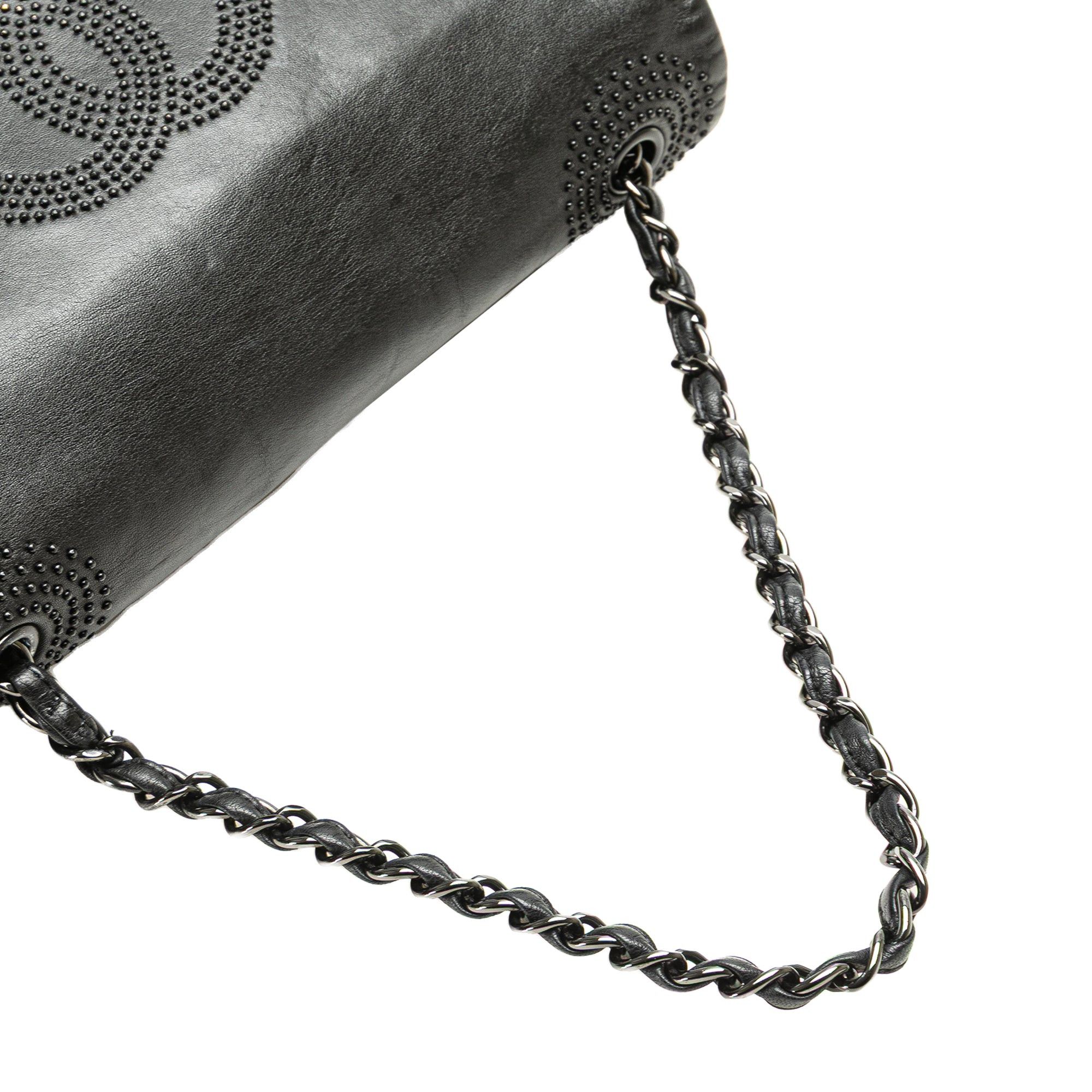 Chanel Chanel CC Studded Lambskin East West Flap Black Size ONE SIZE - 12 Thumbnail