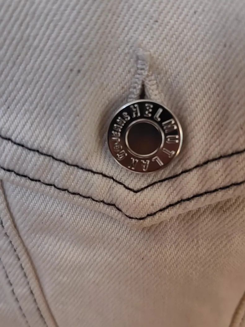 Helmut Lang Helmut Lang White Denim Jacket Size L Size US L / EU 52-54 / 3 - 3 Thumbnail