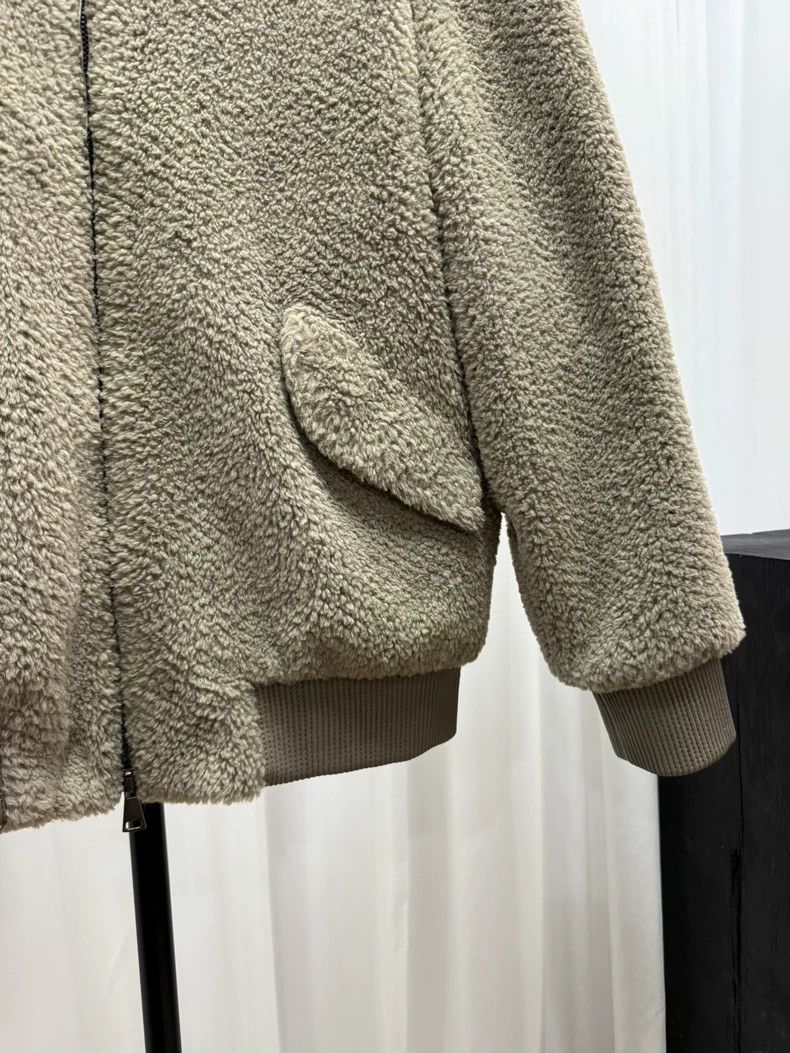 Helmut Lang Helmut Lang Plush Zip Jacket in Olive Green Size US XL / EU 56 / 4 - 5 Thumbnail
