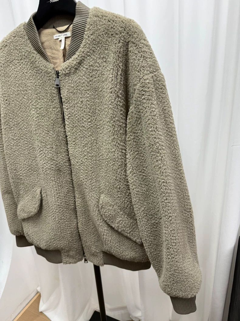 Helmut Lang Helmut Lang Plush Zip Jacket in Olive Green Size US XL / EU 56 / 4 - 2 Thumbnail