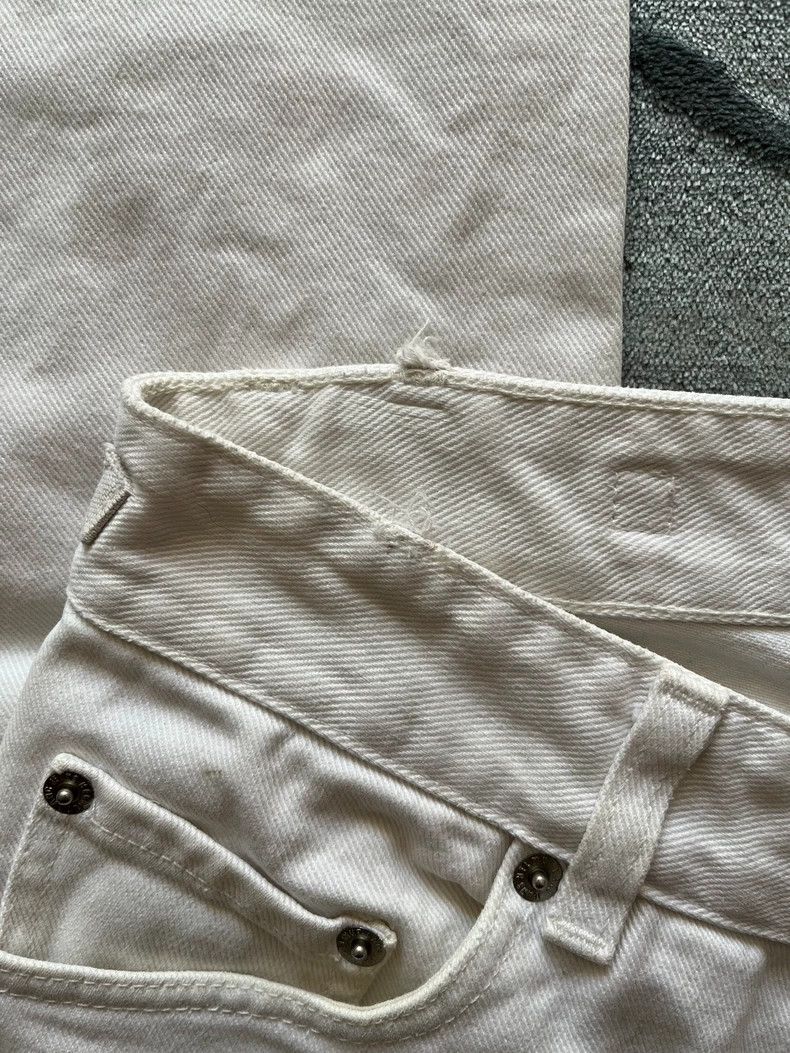 Helmut Lang Helmut Lang 1999 White Denim Double Knee Pants Size US 31 - 3 Thumbnail