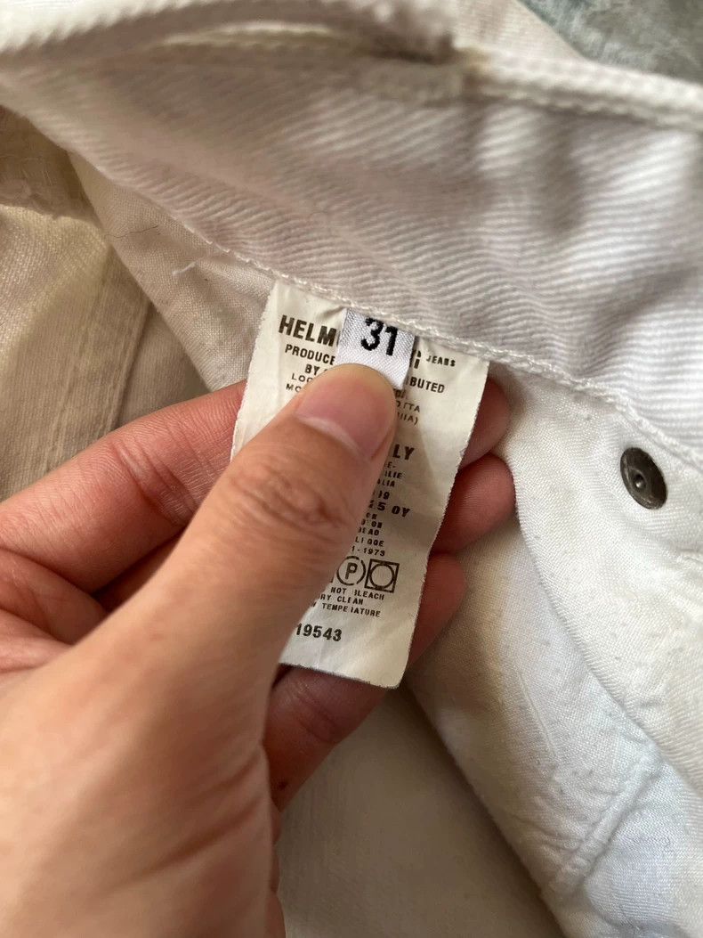 Helmut Lang Helmut Lang 1999 White Denim Double Knee Pants Size US 31 - 5 Thumbnail