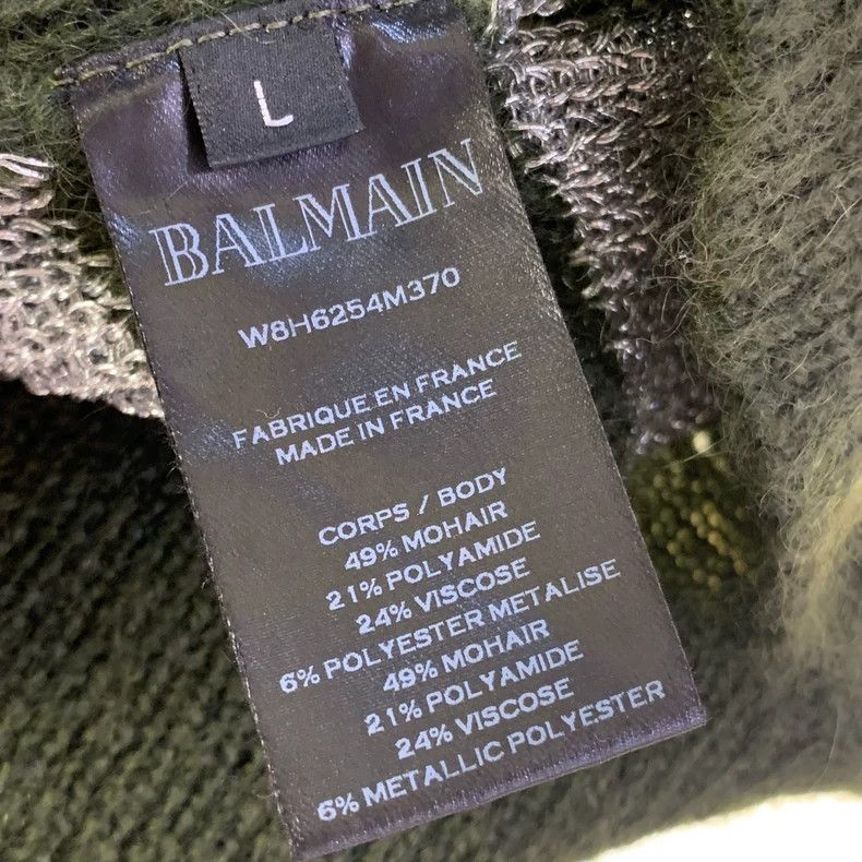Balmain Green Striped Sweater by Balmain Size US L / EU 52-54 / 3 - 6 Thumbnail