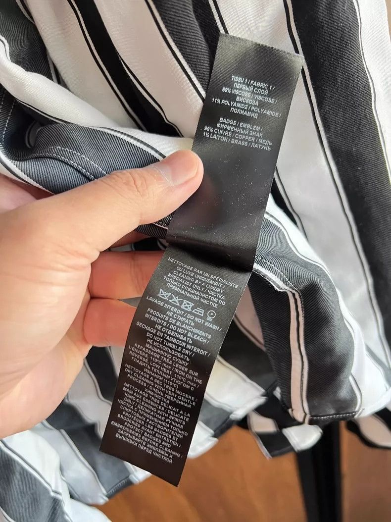 Balmain Black and White Striped Shirt for Men Size US M / EU 48-50 / 2 - 4 Thumbnail