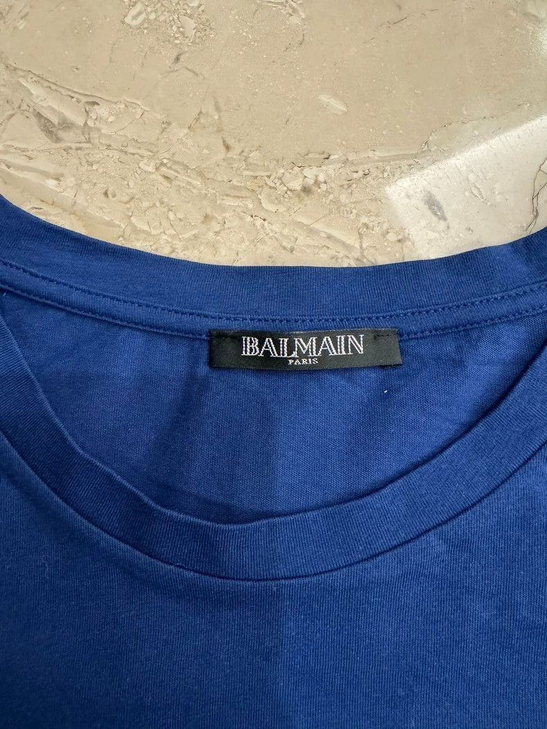 Balmain Balmain Classic Series Blue T-Shirt Size US S / EU 44-46 / 1 - 5 Thumbnail