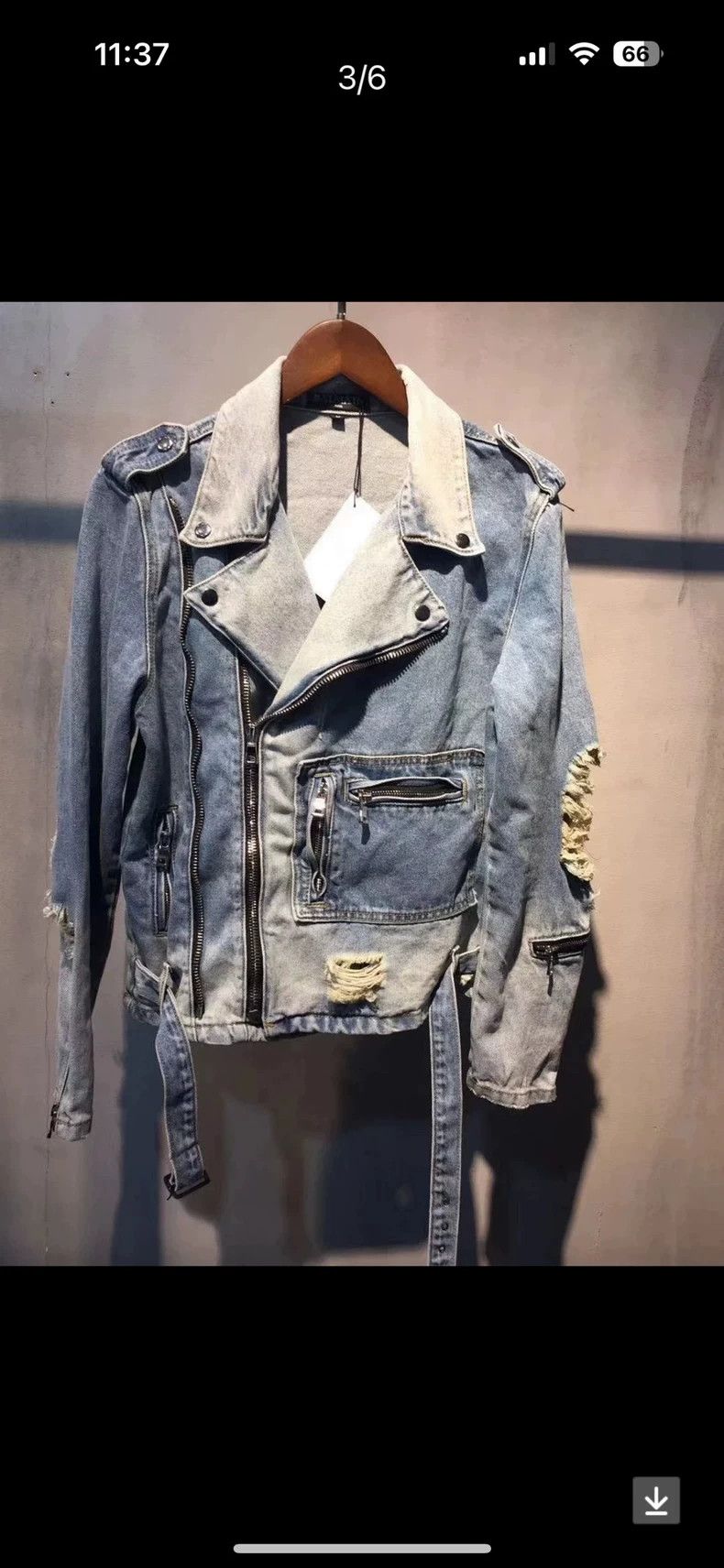 Balmain Stylish Men's Denim Jacket for Sale Size US M / EU 48-50 / 2 - 2 Thumbnail