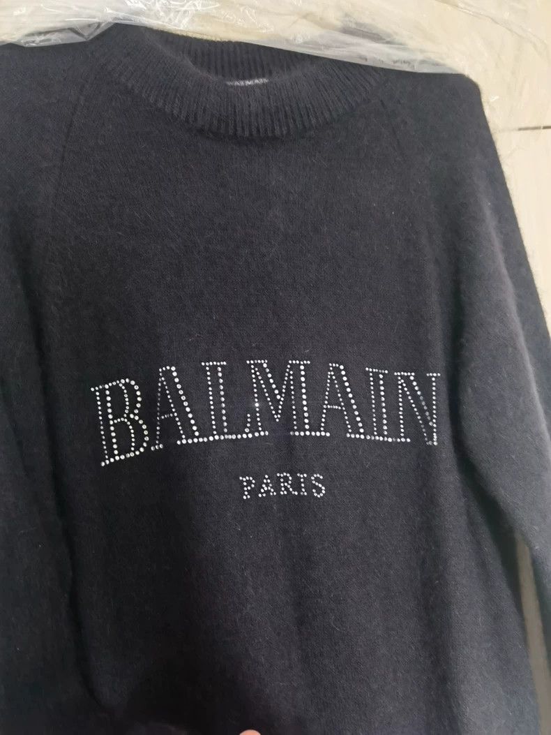 Balmain Classic Balmain Wool Sweater with Logo Size US M / EU 48-50 / 2 - 2 Thumbnail