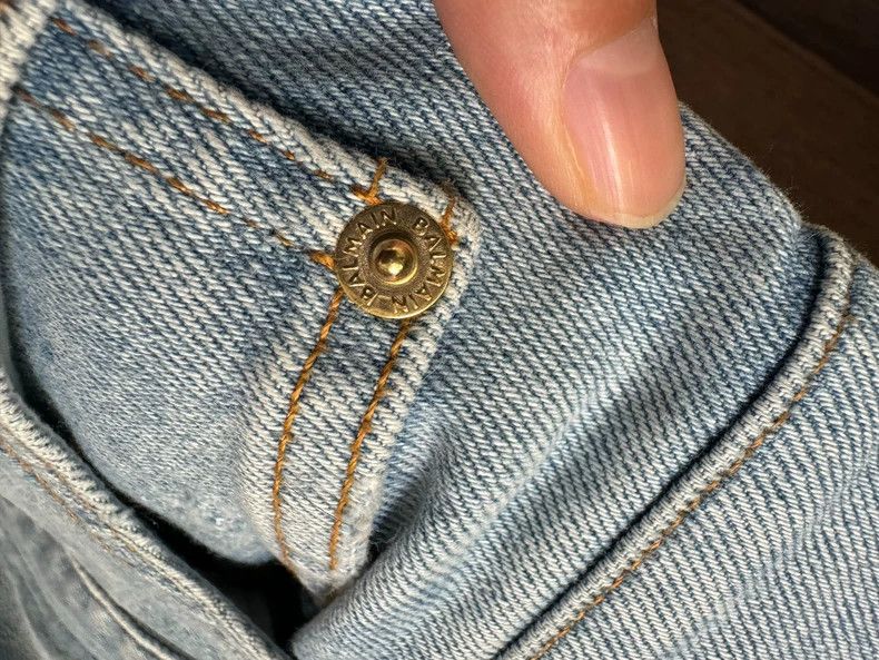 Balmain Comfortable Classic Denim Pants with Gold Button Size US 34 / EU 50 - 3 Thumbnail