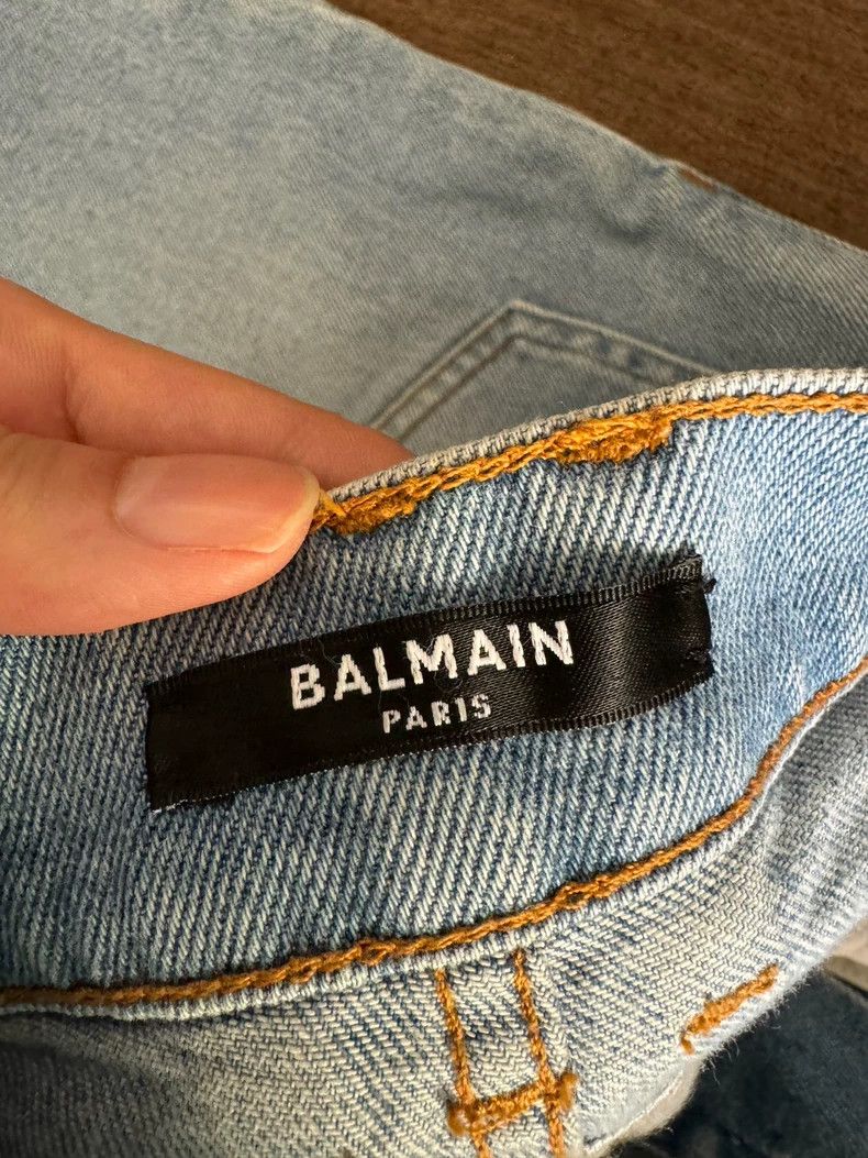 Balmain Comfortable Classic Denim Pants with Gold Button Size US 34 / EU 50 - 6 Thumbnail