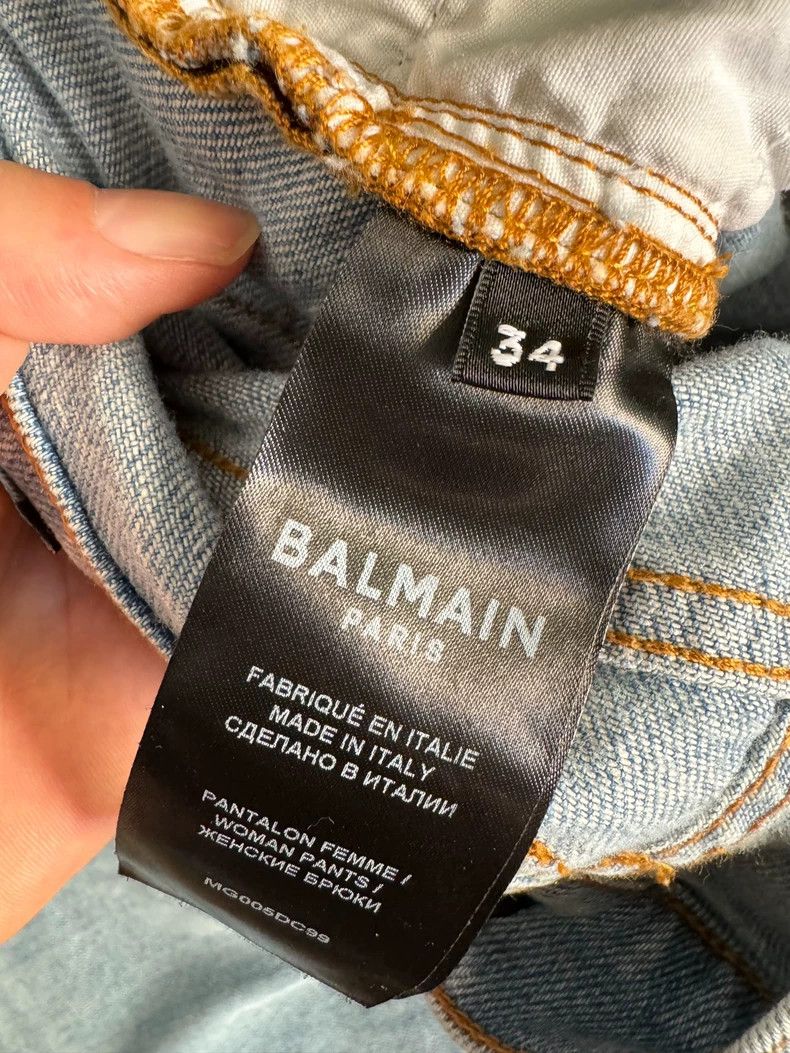 Balmain Comfortable Classic Denim Pants with Gold Button Size US 34 / EU 50 - 8 Thumbnail