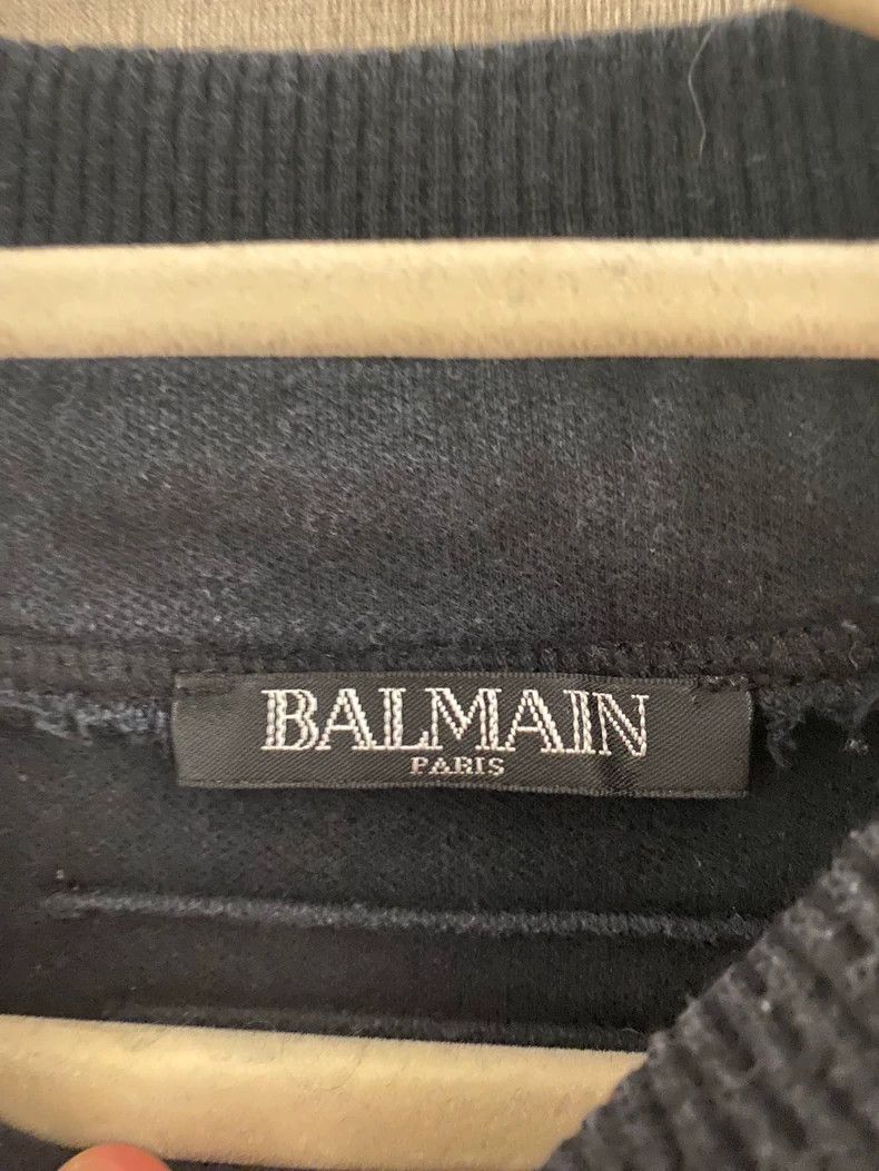 Balmain Black Balmain Sweatshirt with Gold Buttons Size US S / EU 44-46 / 1 - 2 Thumbnail