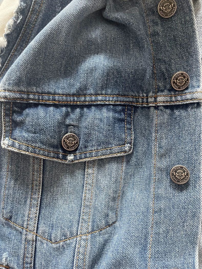 Balmain Balmain Blue White Denim Jacket Size US M / EU 48-50 / 2 - 3 Thumbnail