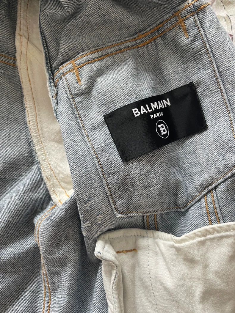 Balmain Balmain Blue White Denim Jacket Size US M / EU 48-50 / 2 - 4 Thumbnail