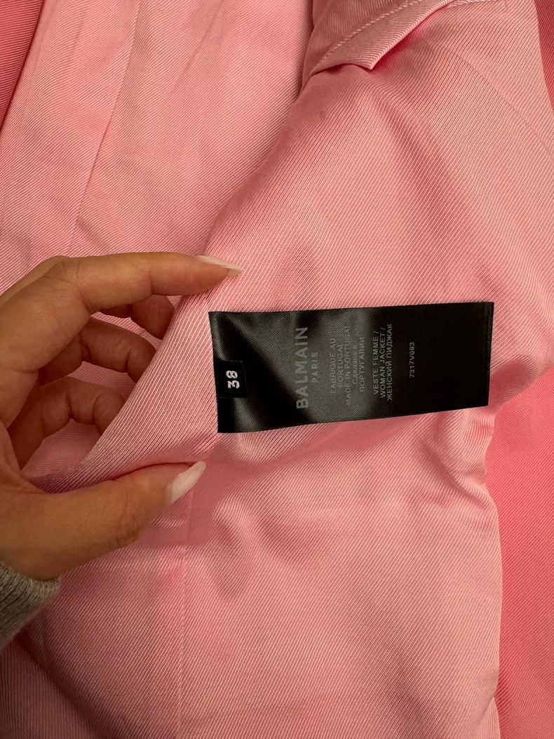 Balmain Balmain Pink Double Breasted Blazer Size US M / EU 48-50 / 2 - 3 Thumbnail