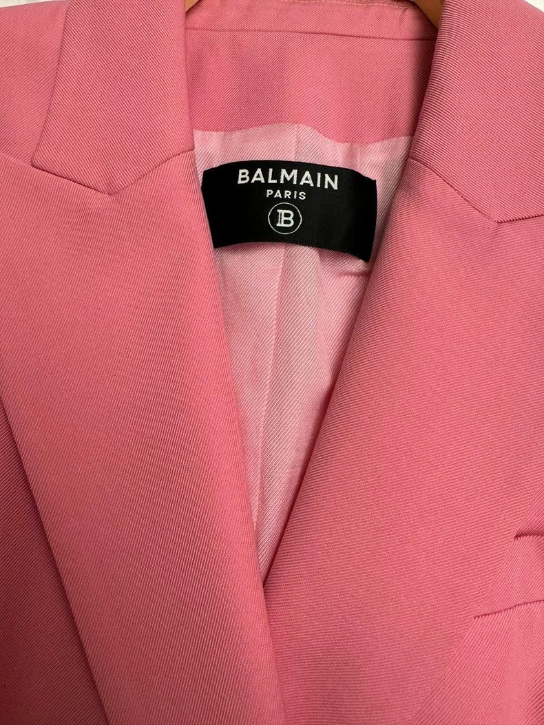 Balmain Balmain Pink Double Breasted Blazer Size US M / EU 48-50 / 2 - 2 Thumbnail