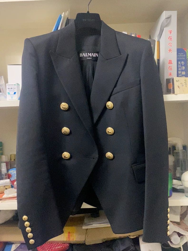 Balmain Classic Double-Breasted Blazer by Balmain Size US M / EU 48-50 / 2 - 2 Thumbnail
