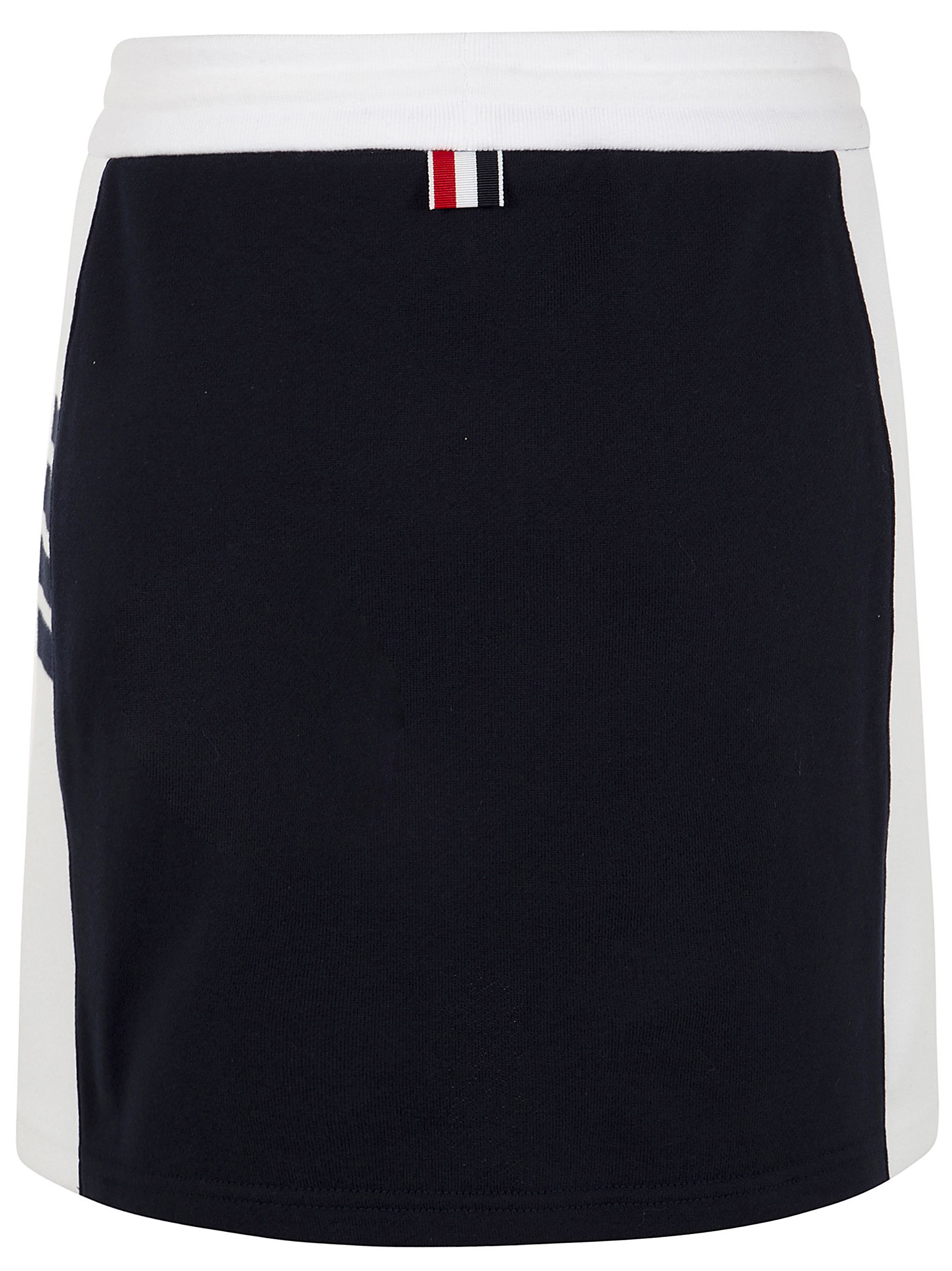 Thom Browne MINI SKIRT W/ ENGINEERED 4 BAR IN BLOCKED CLASSIC SOLID CLASSIC LOOPBACK JERSEY Size 28" / US 6 / IT 42 - 7 Thumbnail