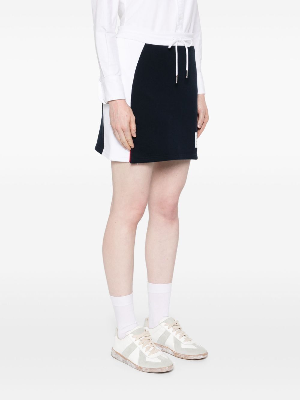 Thom Browne MINI SKIRT W/ ENGINEERED 4 BAR IN BLOCKED CLASSIC SOLID CLASSIC LOOPBACK JERSEY Size 28" / US 6 / IT 42 - 2 Thumbnail