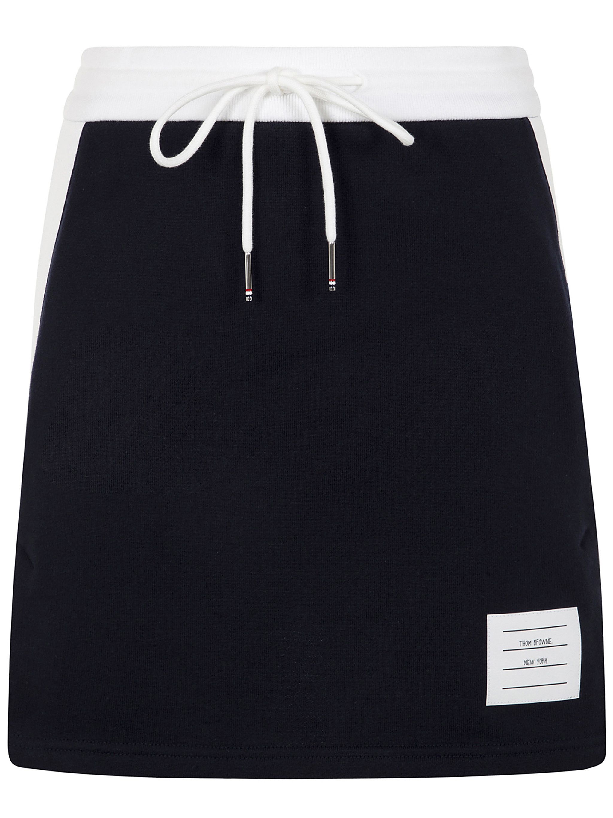 Thom Browne MINI SKIRT W/ ENGINEERED 4 BAR IN BLOCKED CLASSIC SOLID CLASSIC LOOPBACK JERSEY Size 28" / US 6 / IT 42 - 6 Thumbnail
