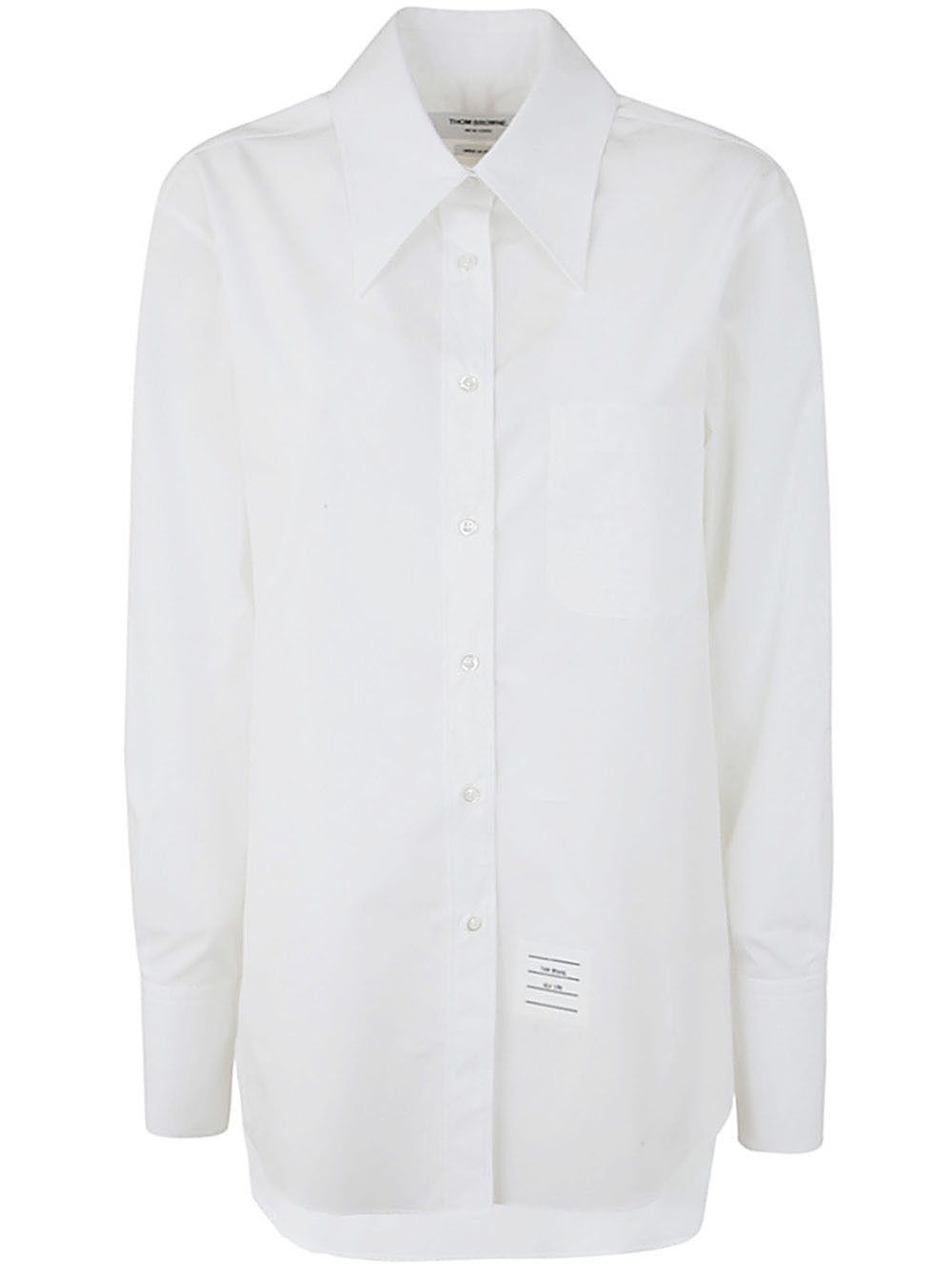 Thom Browne EXAGGERATED EASY FIT POINT COLLAR SHIRT IN POPLIN Size M / US 6-8 / IT 42-44 - 4 Thumbnail
