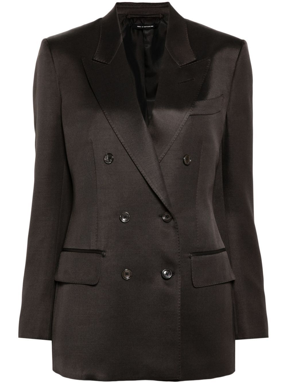 Tom Ford SILK AND WOOL TWILL DOUBLE BREASTED JACKET Size L / US 10 / IT 46 - 4 Thumbnail