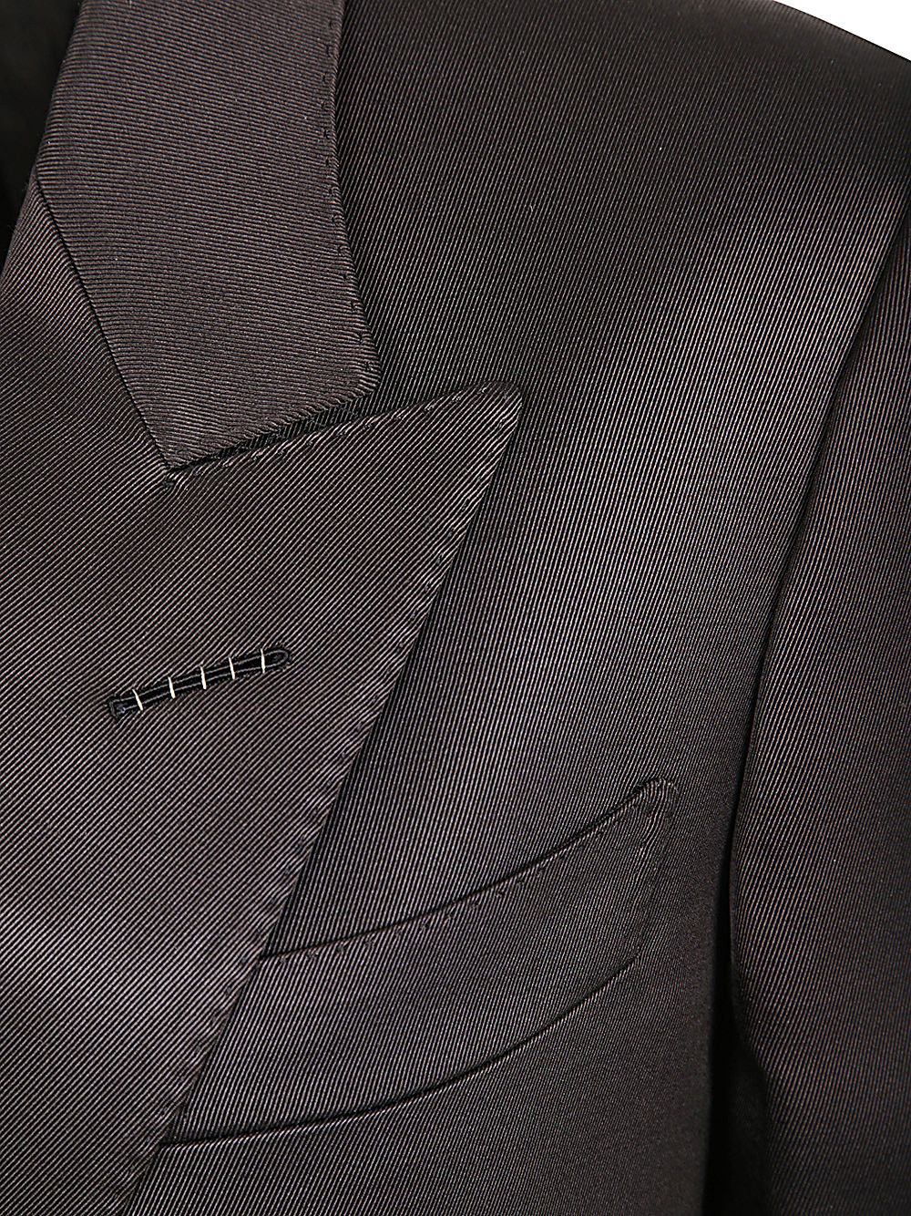 Tom Ford SILK AND WOOL TWILL DOUBLE BREASTED JACKET Size L / US 10 / IT 46 - 3 Thumbnail