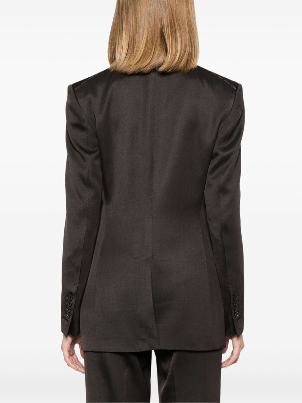 Tom Ford SILK AND WOOL TWILL DOUBLE BREASTED JACKET Size L / US 10 / IT 46 - 5 Thumbnail
